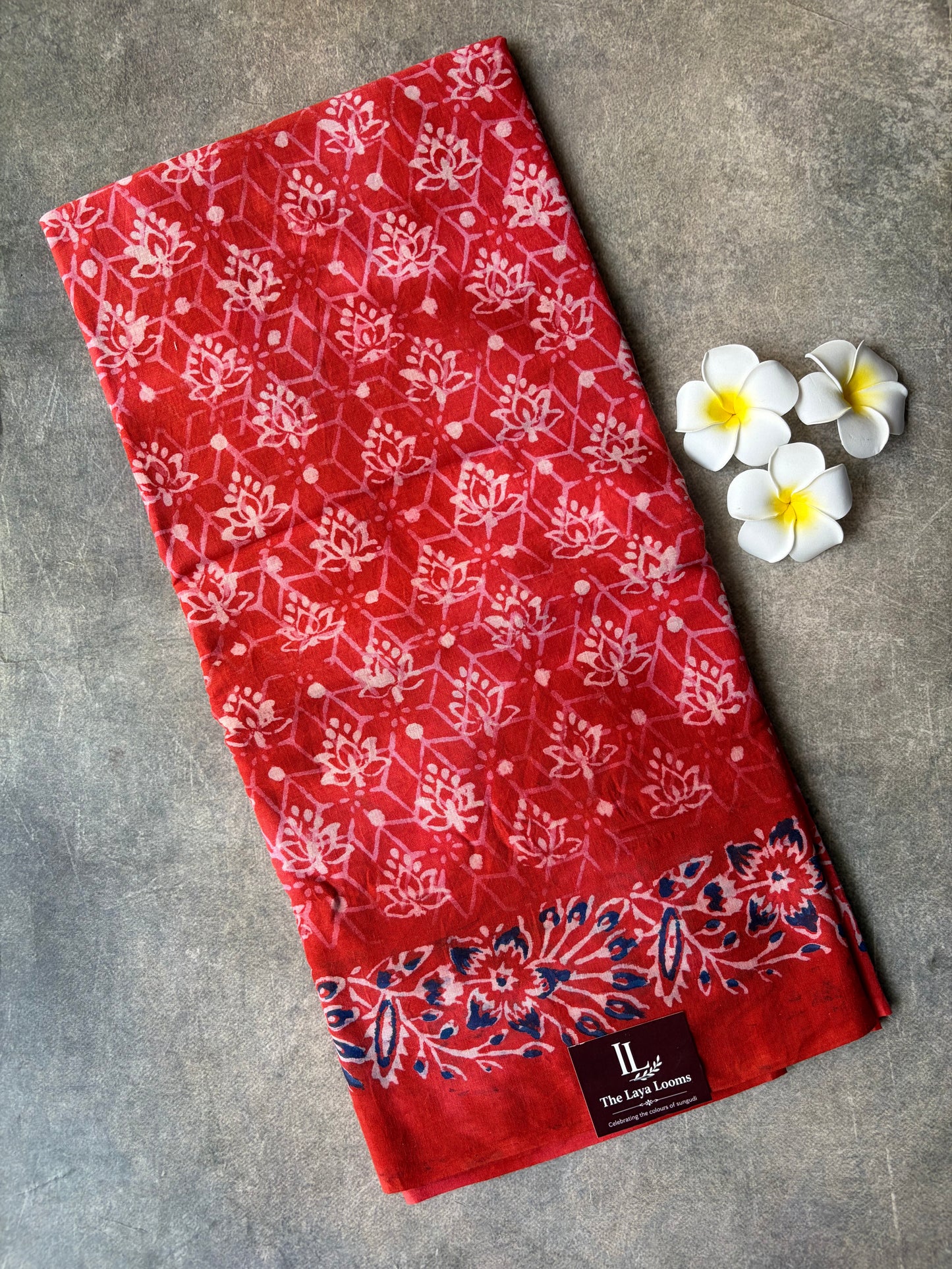 Soft Sungudi Cotton Saree Red | TLL605
