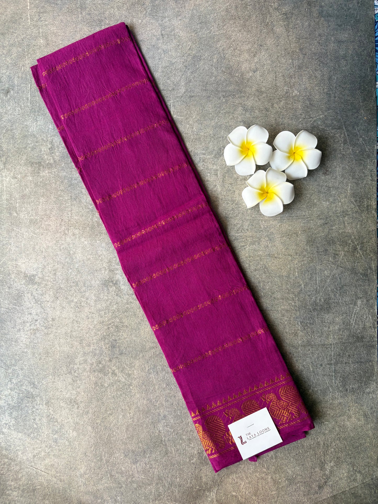 Magenta velthari  Sungudi Cotton Blouse Piece | TLL236