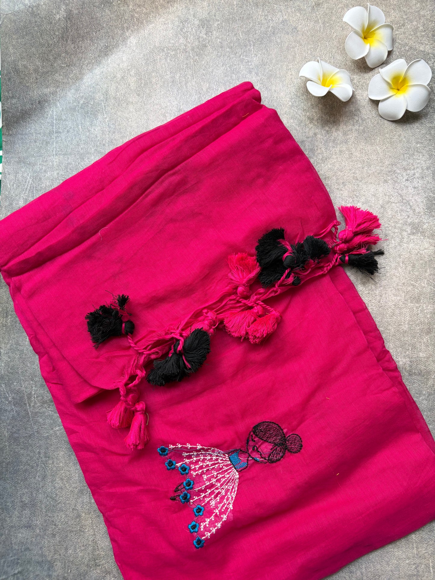 Pink colour mul mul cotton