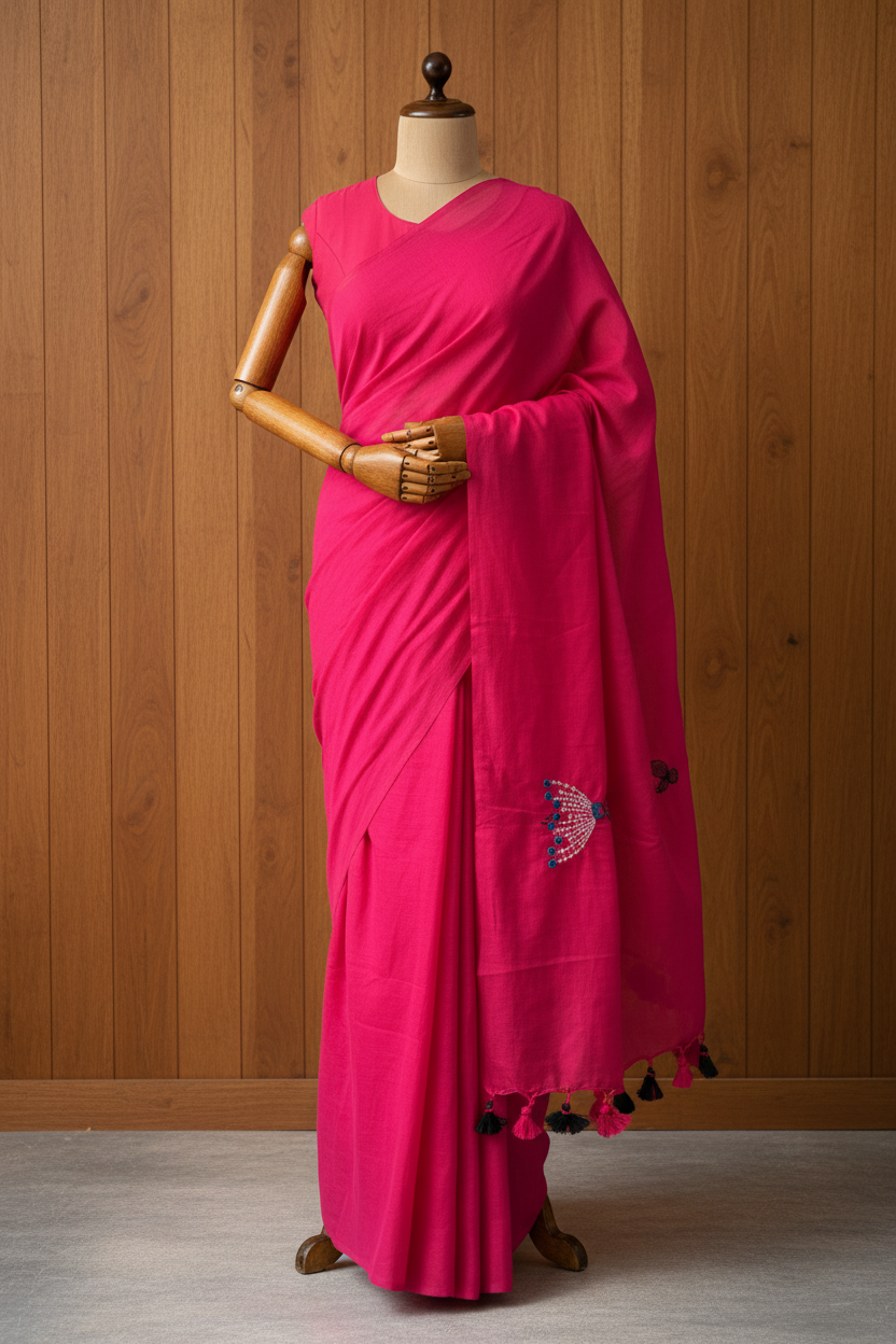 Pink colour mul mul cotton | TLL152