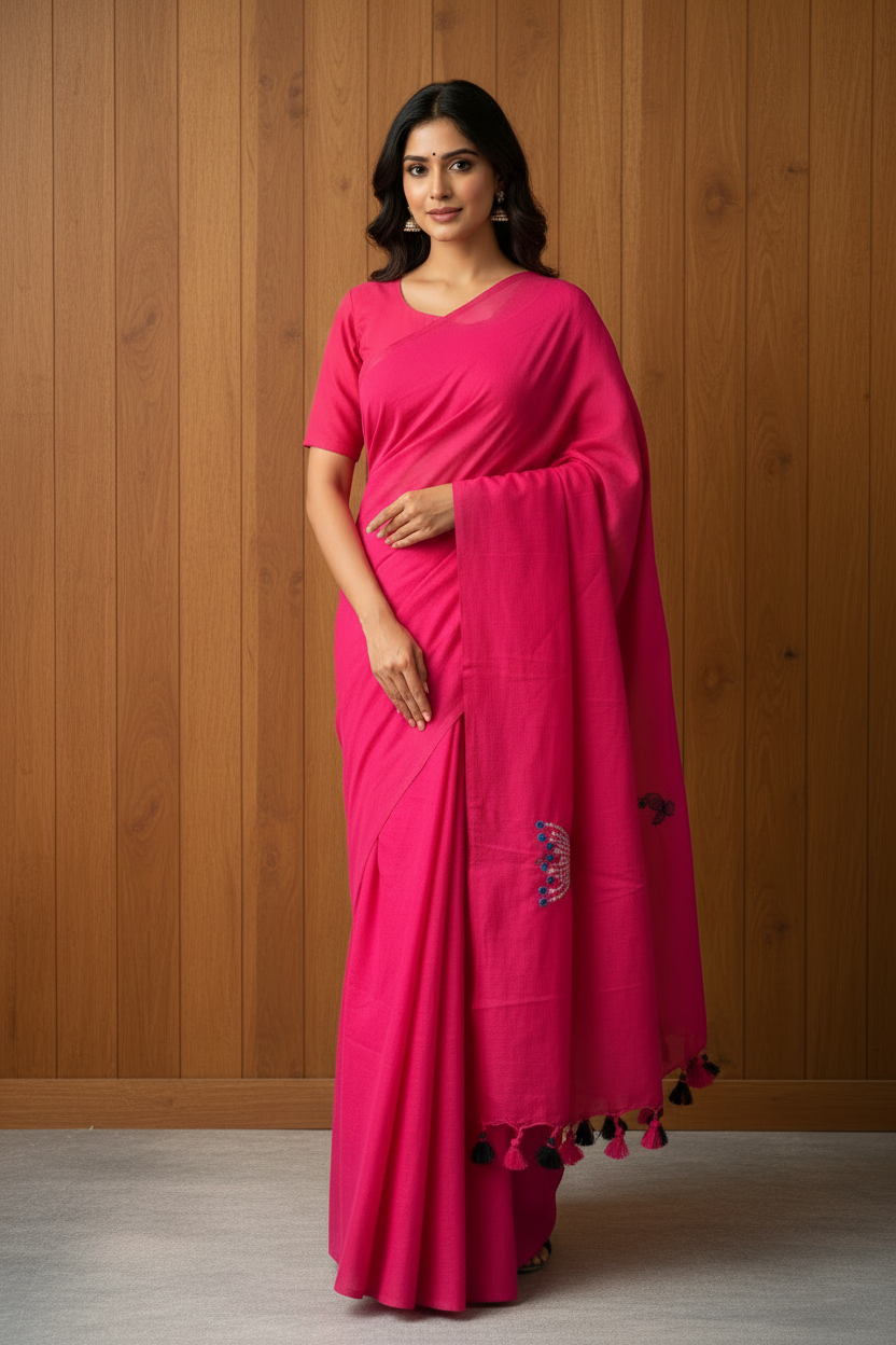 Pink colour mul mul cotton | TLL152