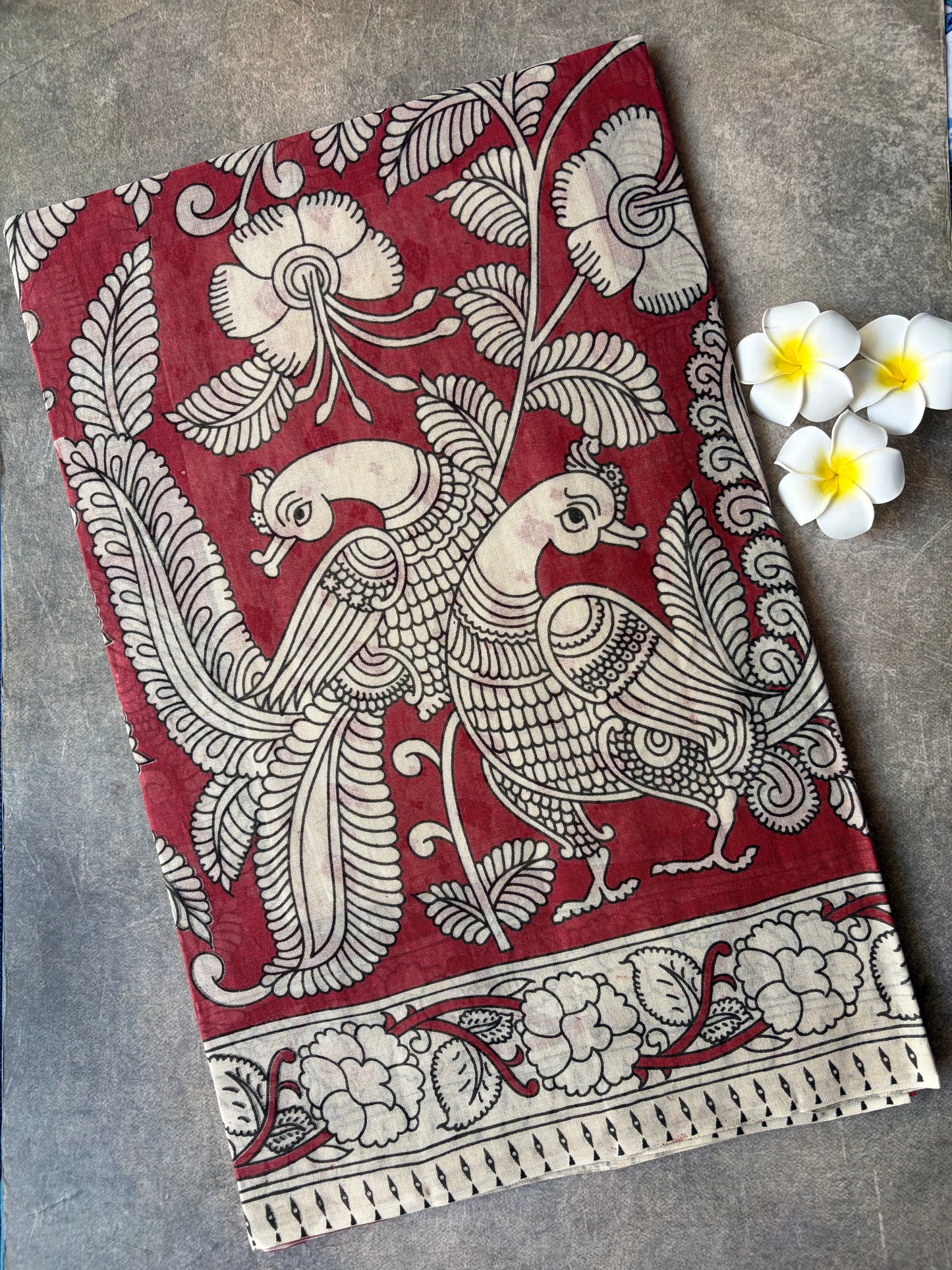Peacock Kalamkari Red | TLL578