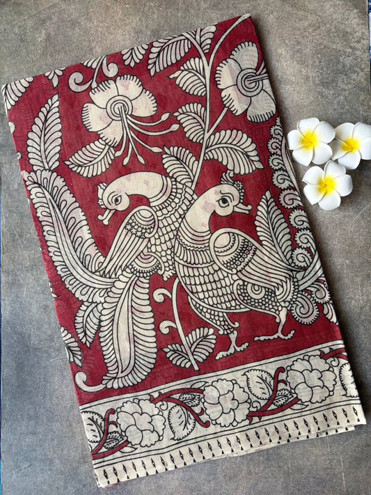 Peacock Kalamkari Red | TLL578