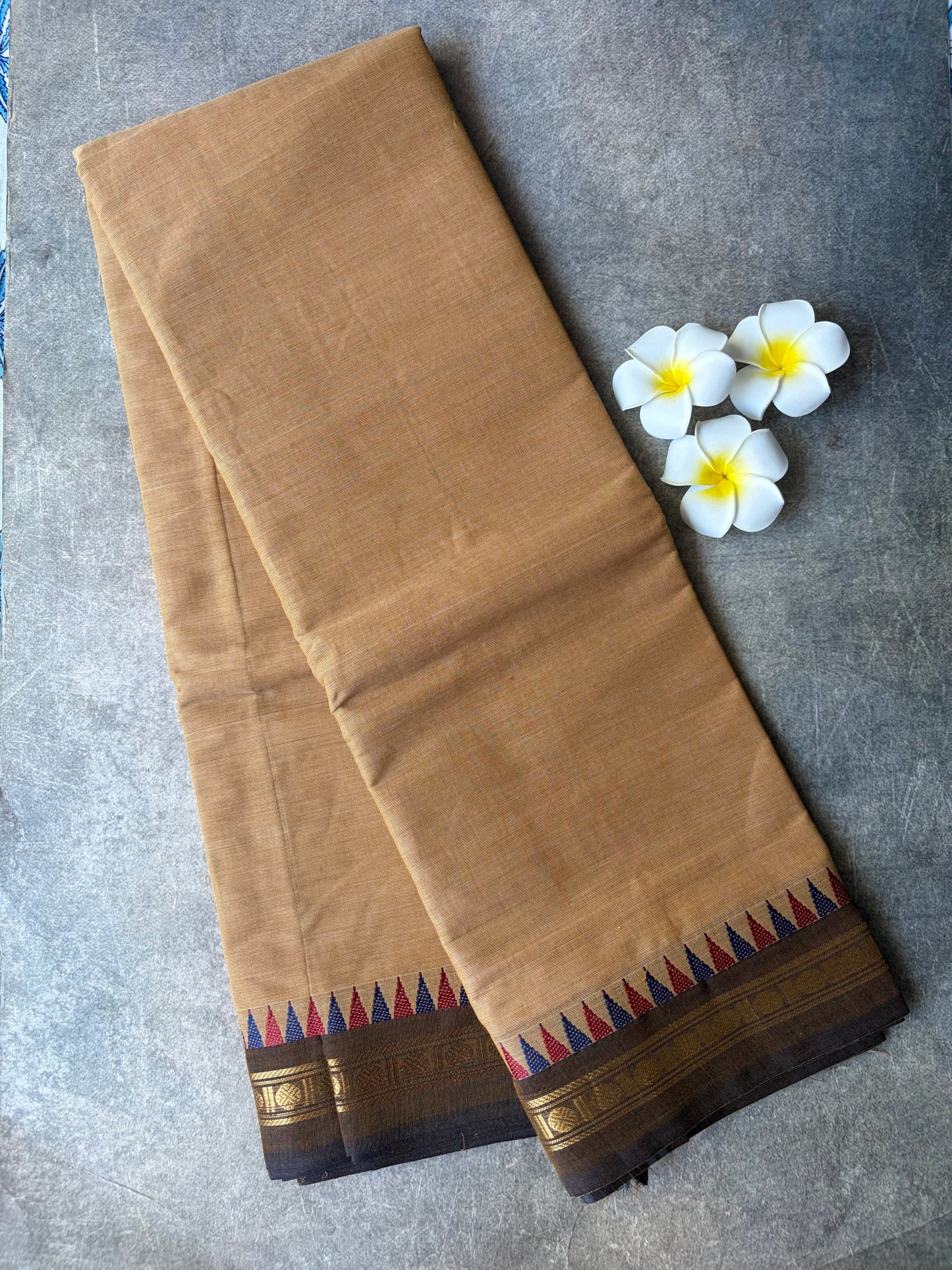 Chettinadu Cotton saree Cream Colour | TLL199