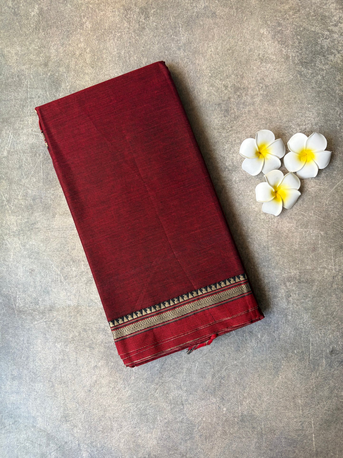 Narayanpet Cotton Saree Maroon | TLL444