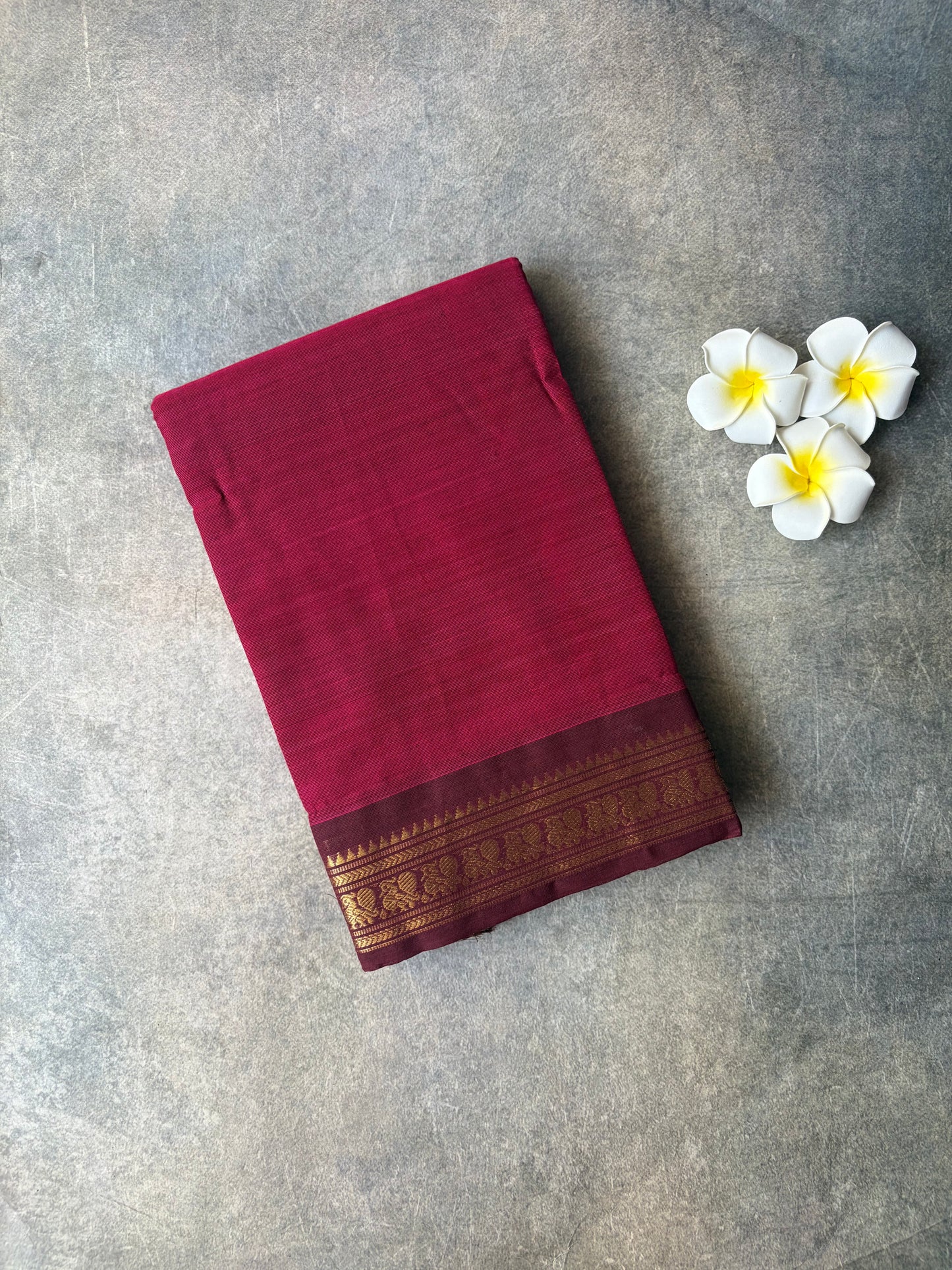 Kanchi Cotton Saree Pinkish-Red |TLL342