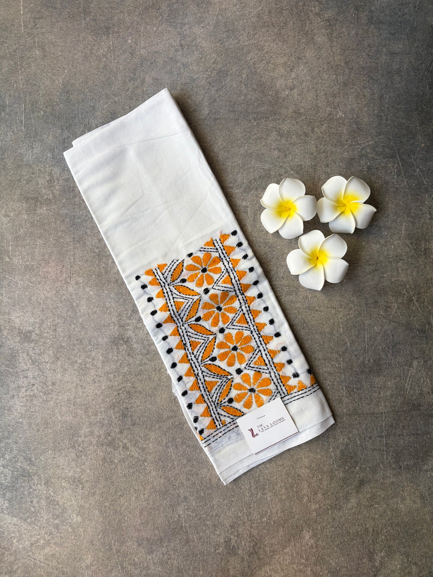 White  Sungudi Cotton Blouse Piece | TLL247