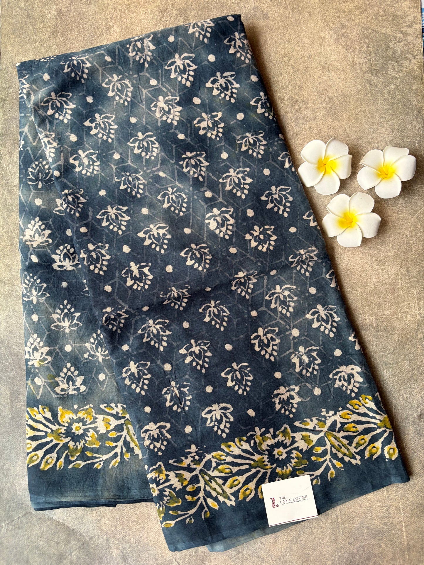 Soft Sungudi Cotton Saree Indigo Blue | TLL606