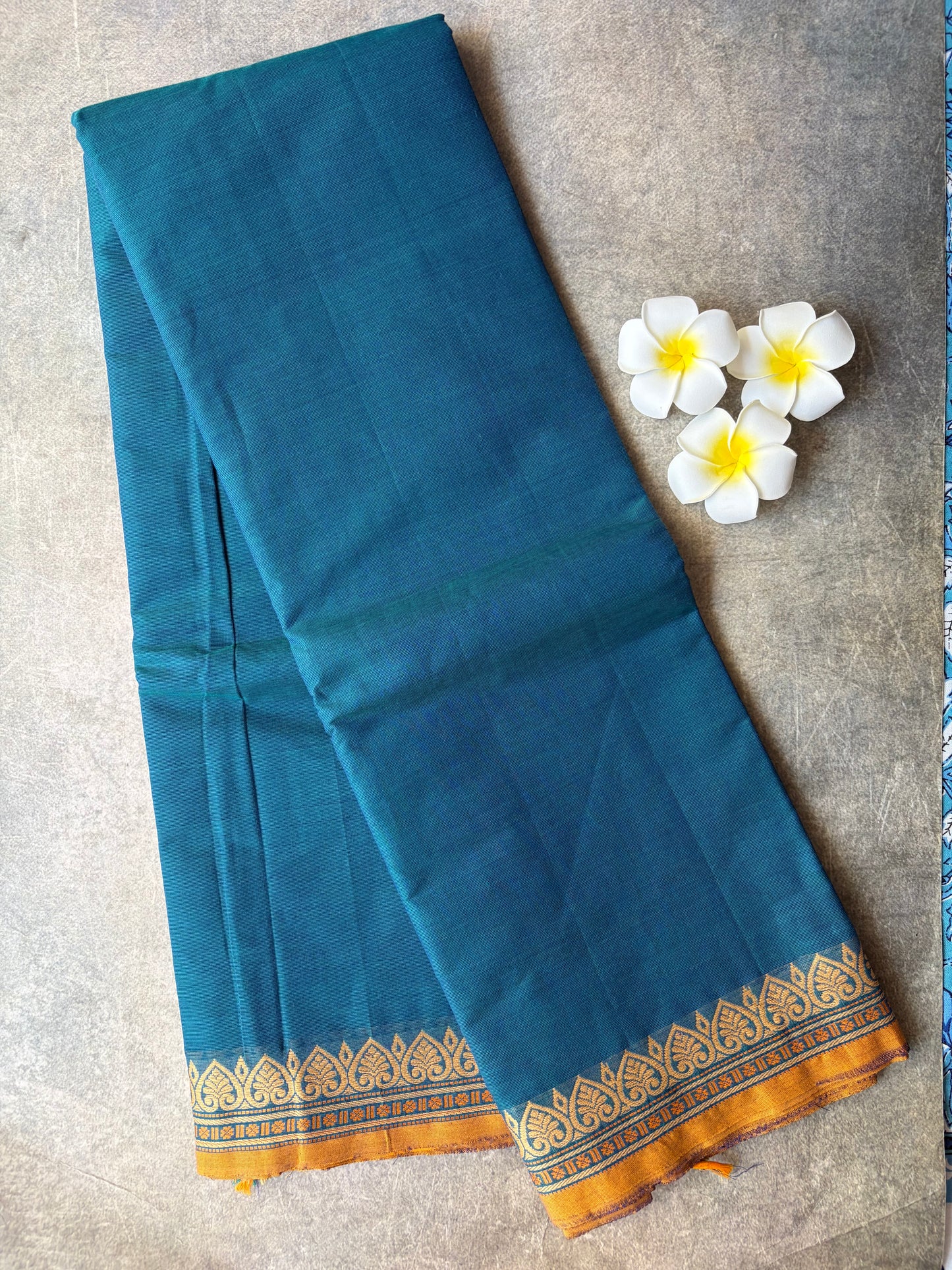 Chettinadu Cotton Saree Blue Colour | TLL187