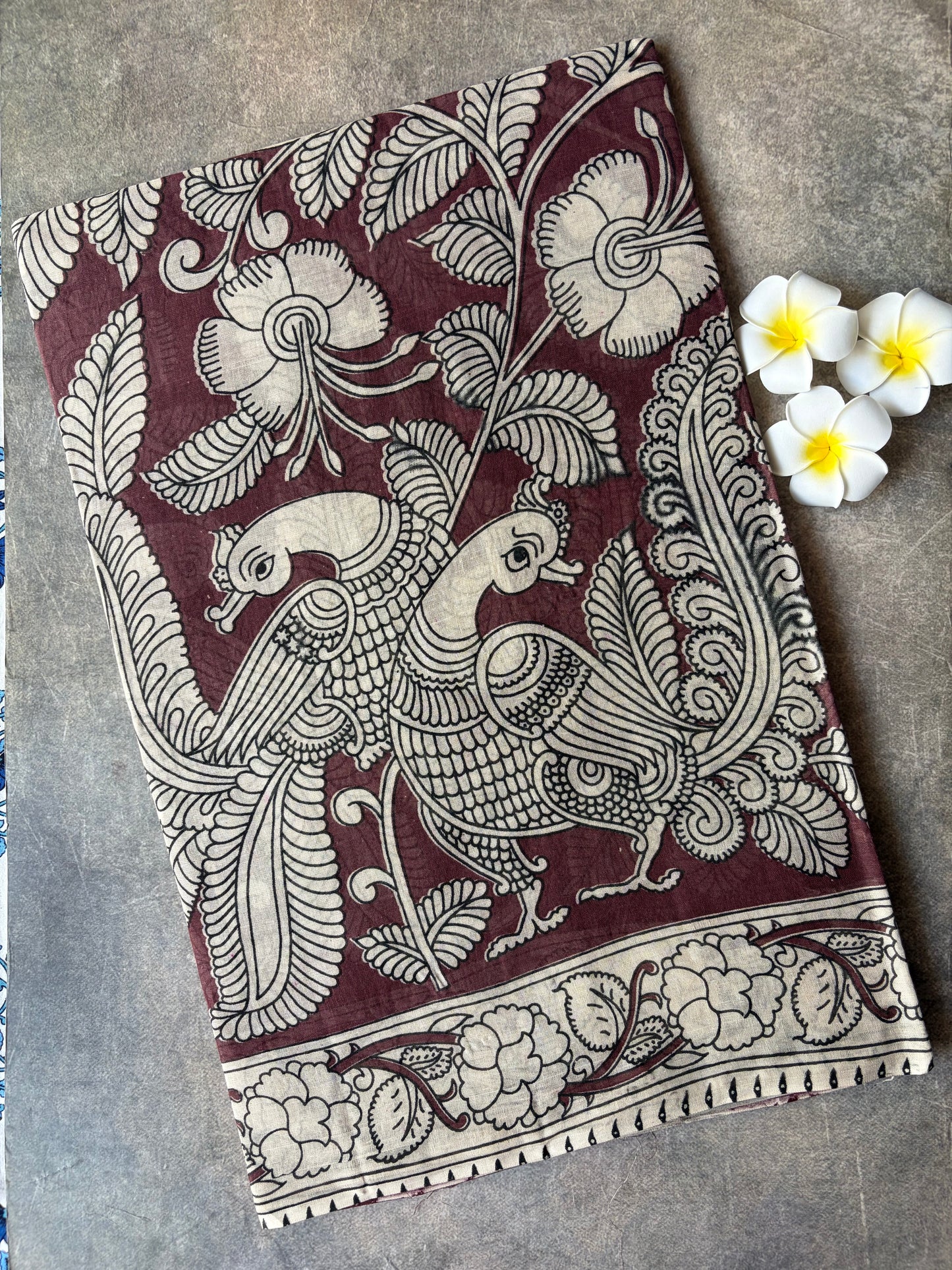 Peacock Kalamkari Maroon | TLL580