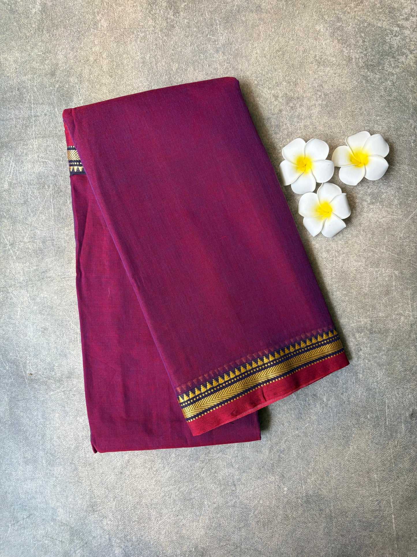 Narayanpet Cotton Saree Magenta | TLL449