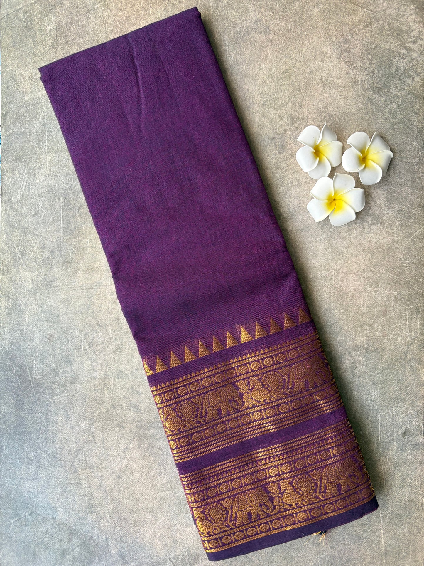 Kanchi Cotton Saree Purple | TLL741