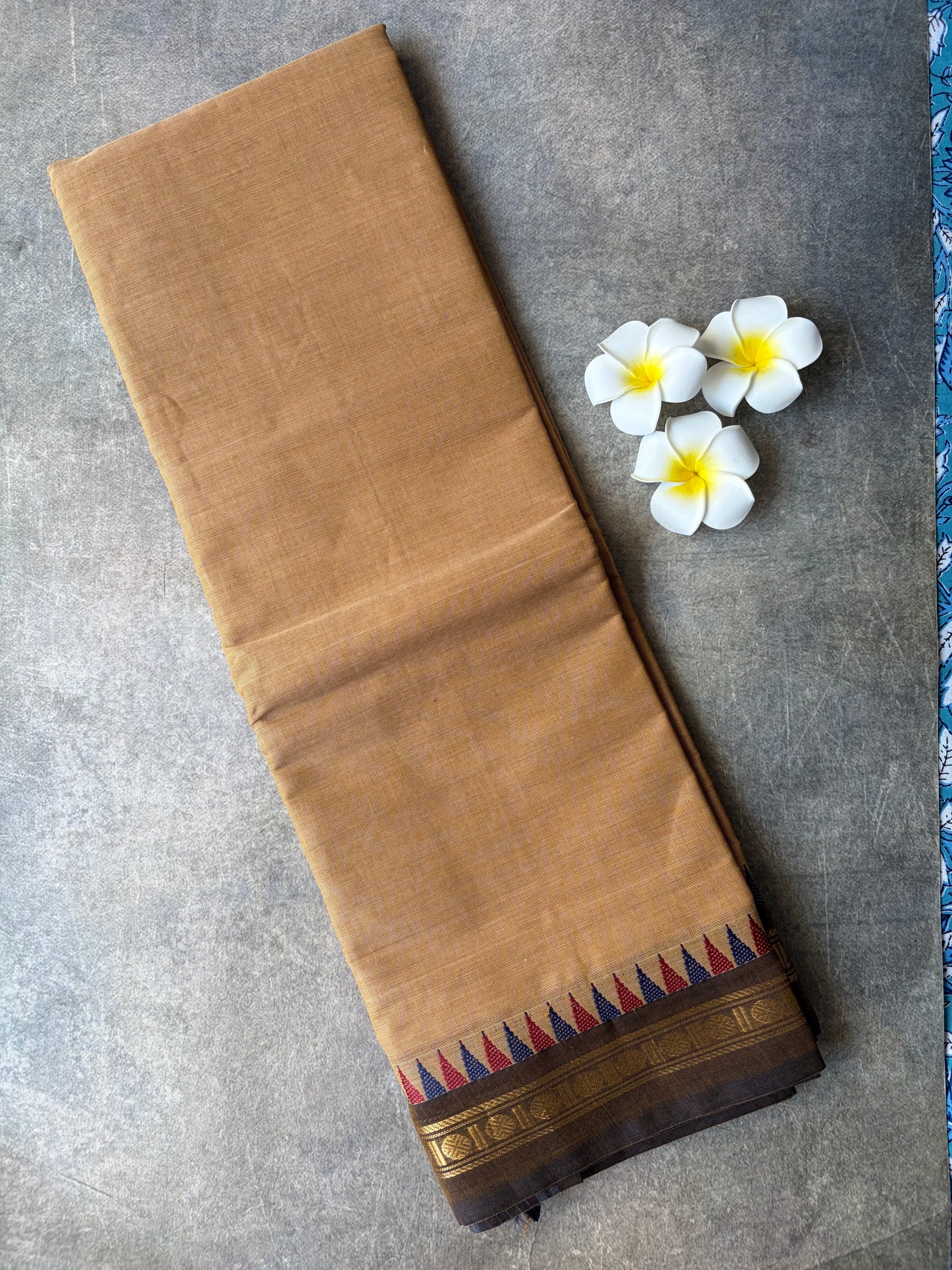 Chettinadu Cotton saree Cream Colour | TLL199