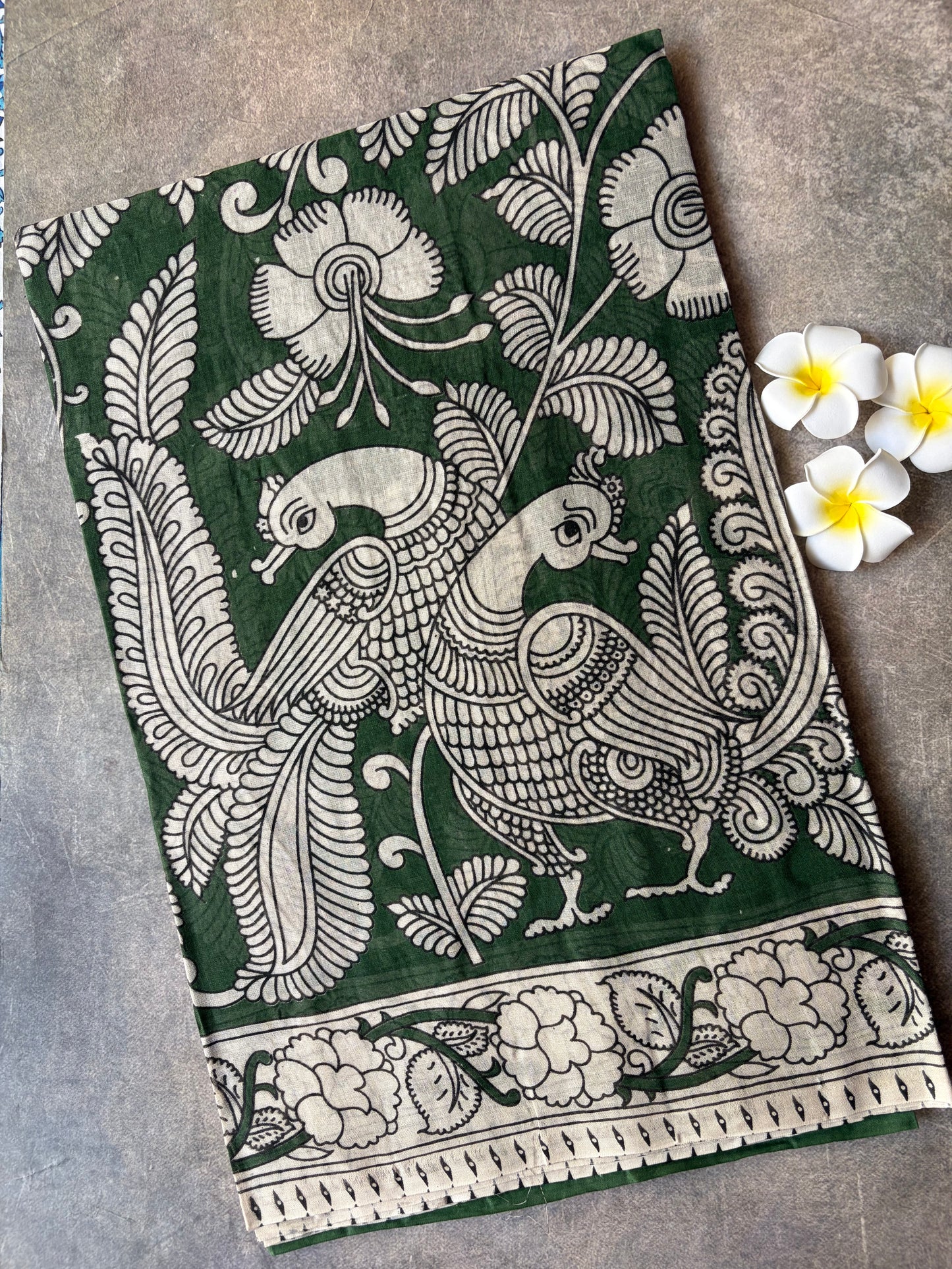 Peacock Kalamkari Green | TLL577