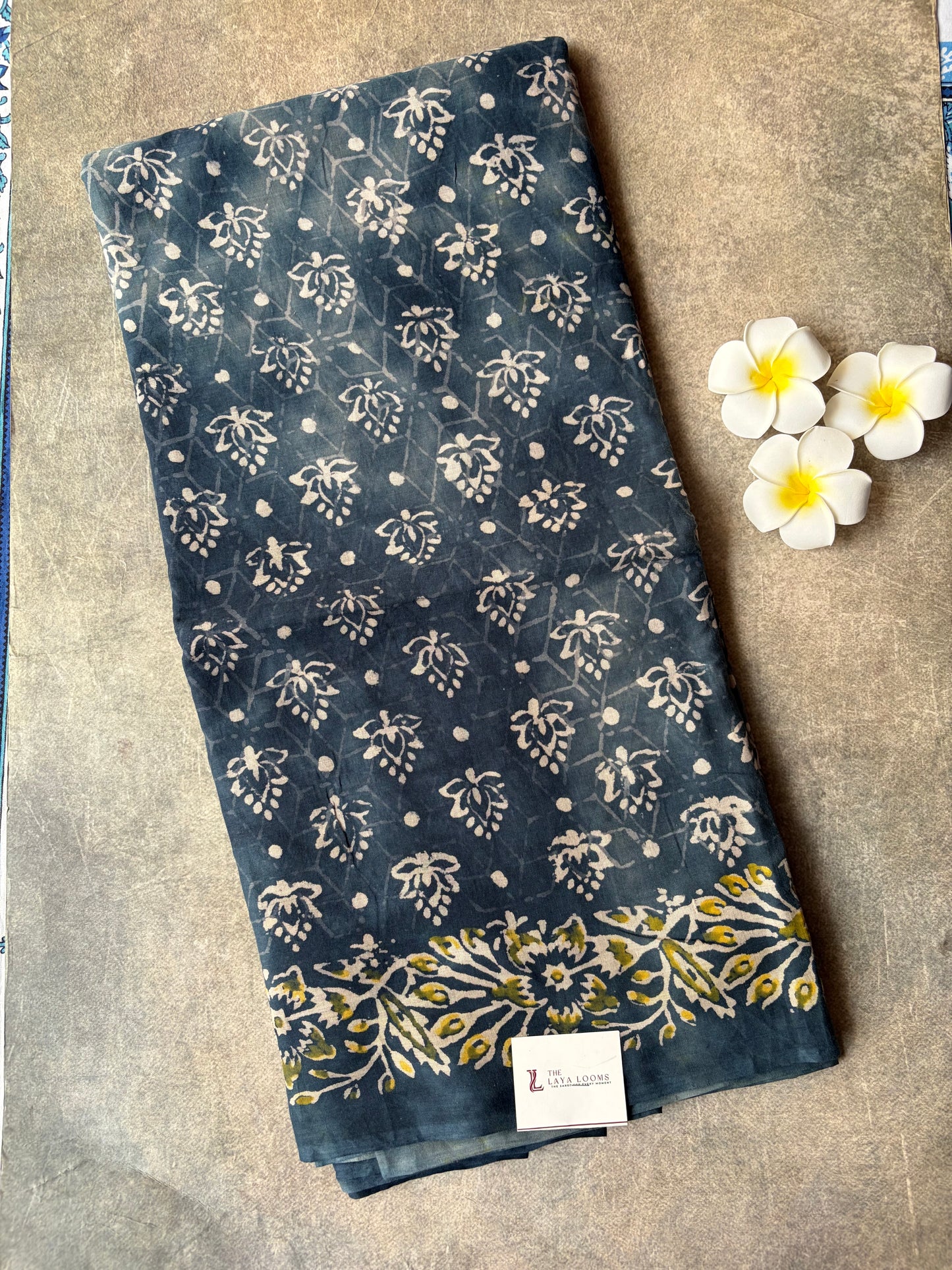Soft Sungudi Cotton Saree Indigo Blue | TLL606