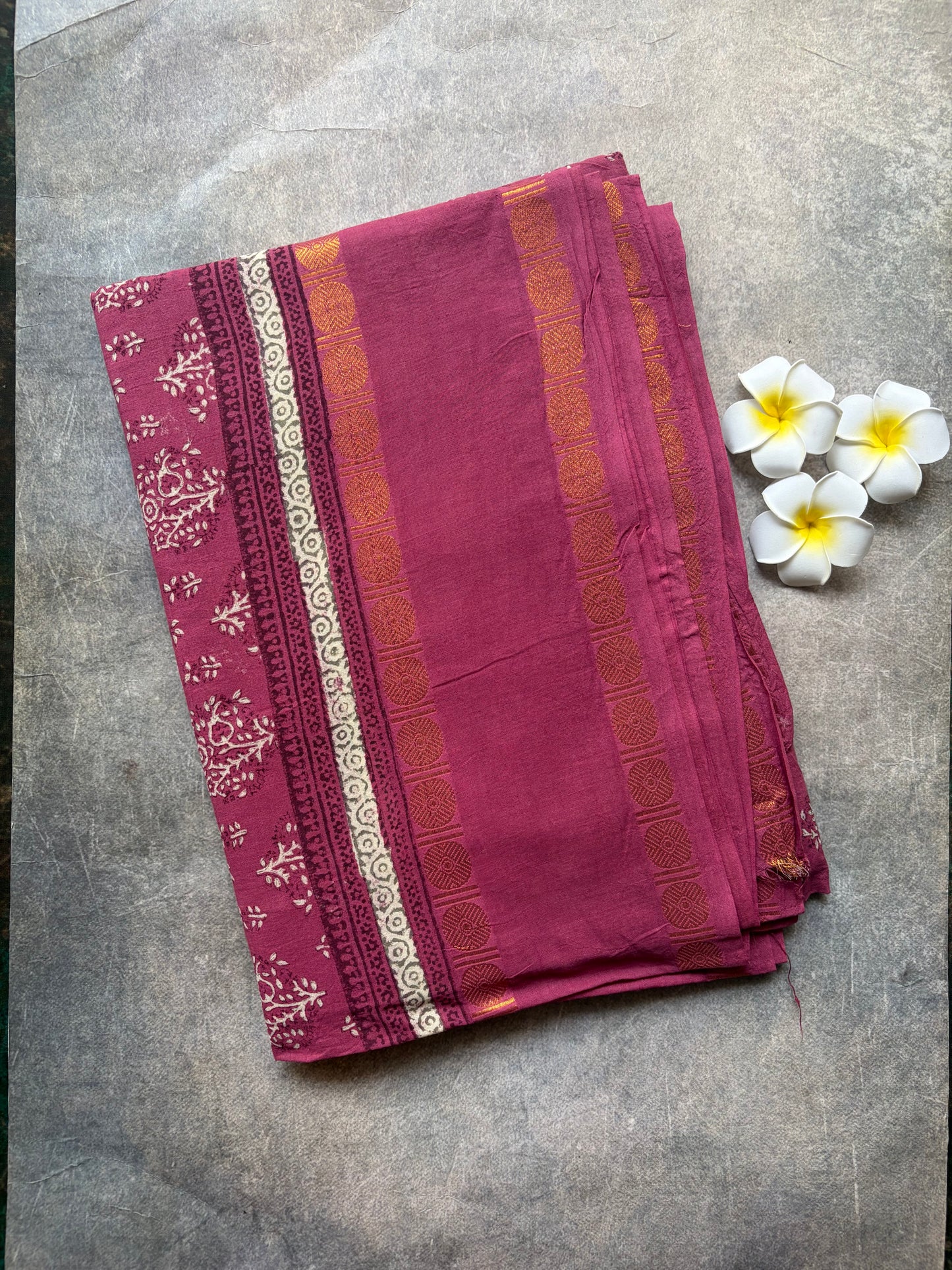 Handloom Cotton Saree Pink | TLL389
