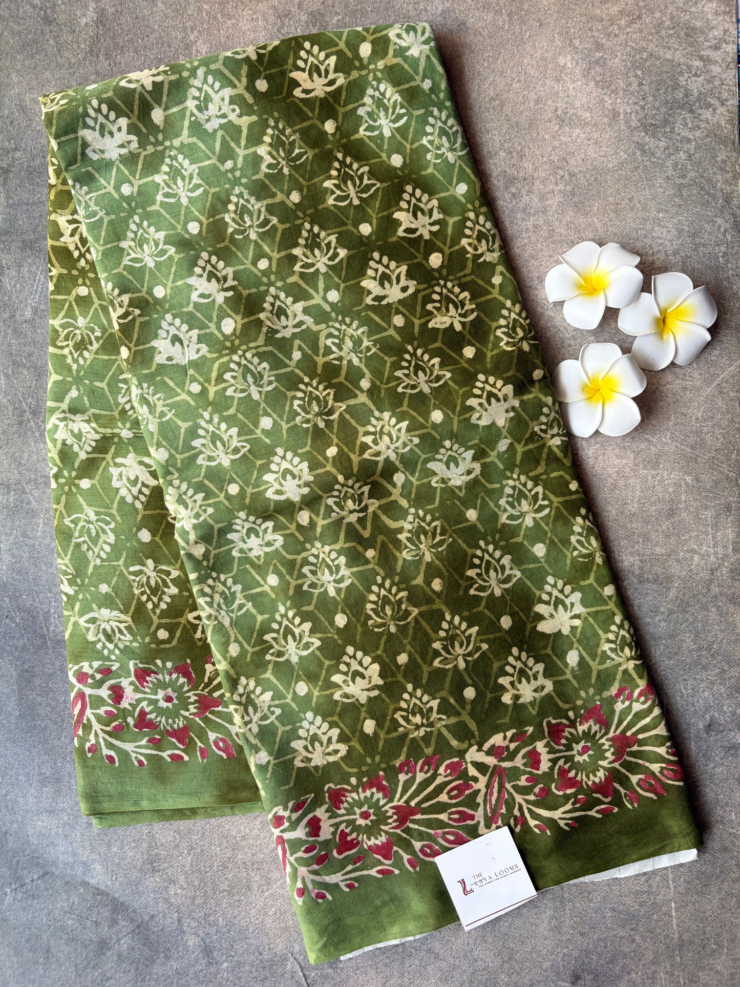 Soft Sungudi Cotton Saree Green | TLL607