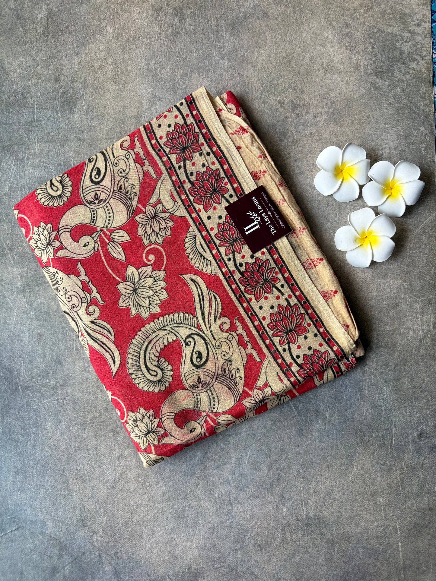 Kalamkari Mul Mul Cotton Saree | TLL610