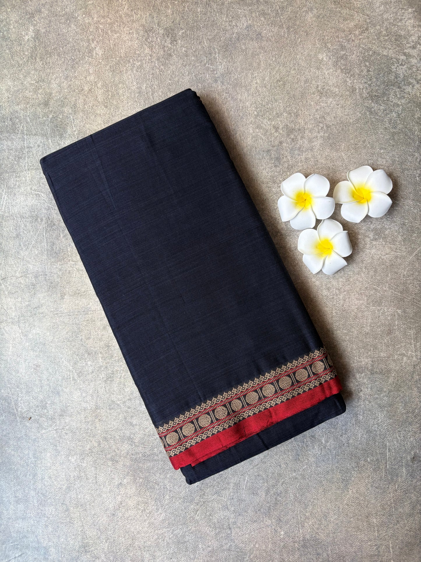Narayanpet Cotton Saree Dark Blue | TLL452