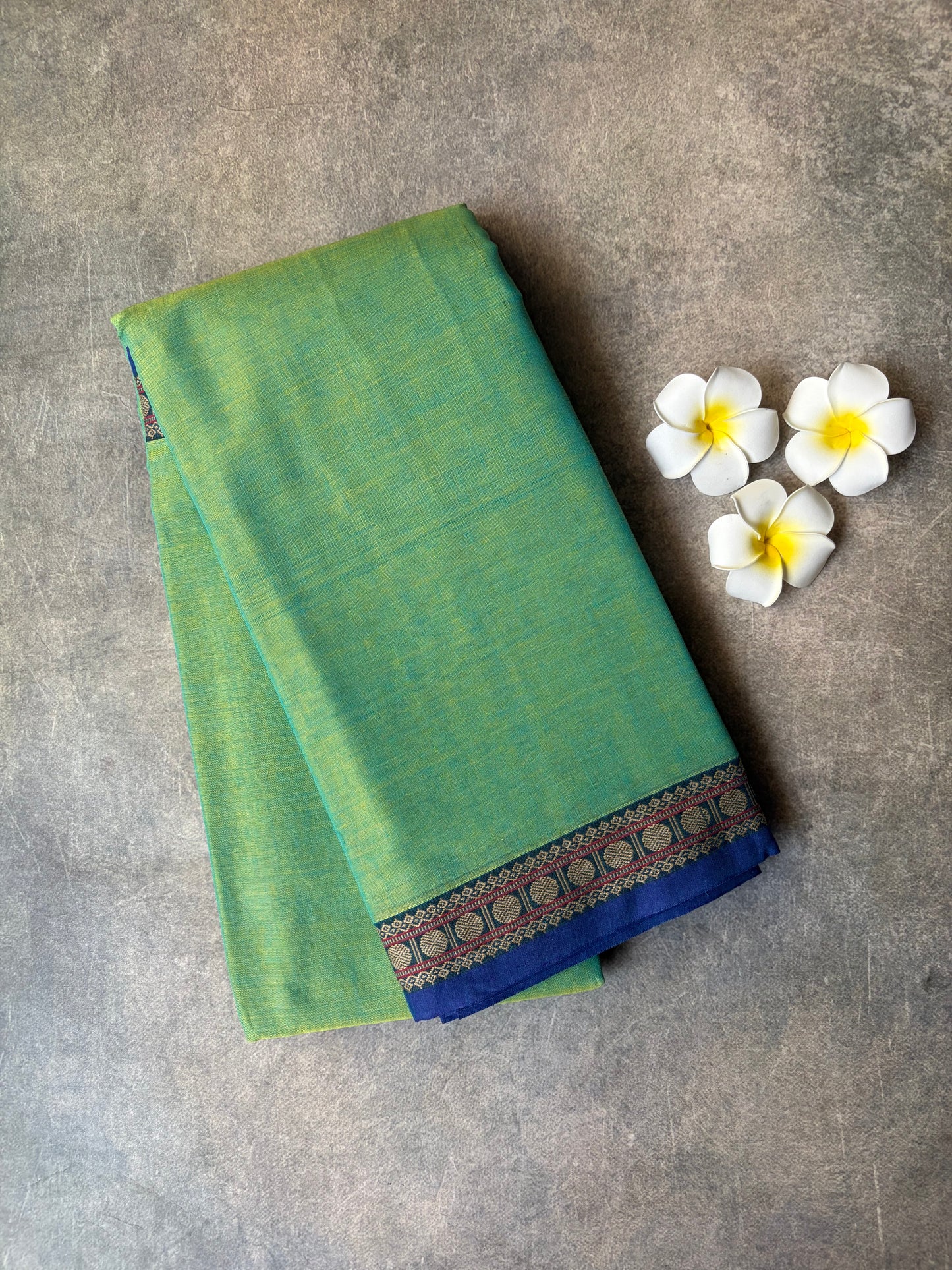 Narayanpet Cotton Saree light green | TLL446