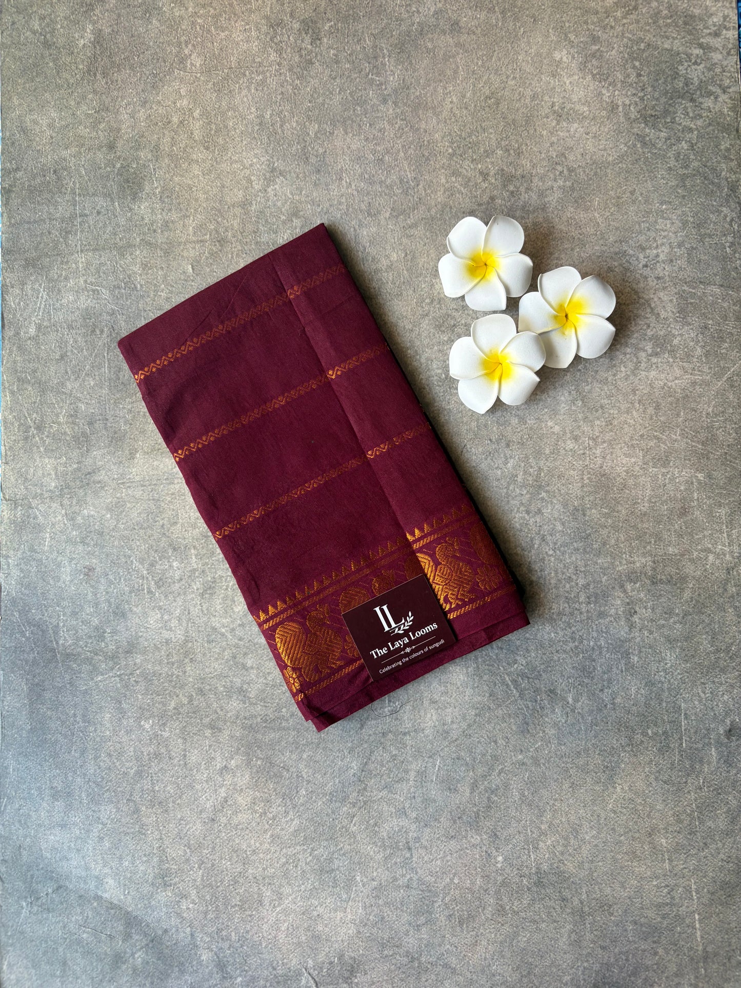 Maroon Velthari Sungudi Cotton Blouse Piece | TLL558