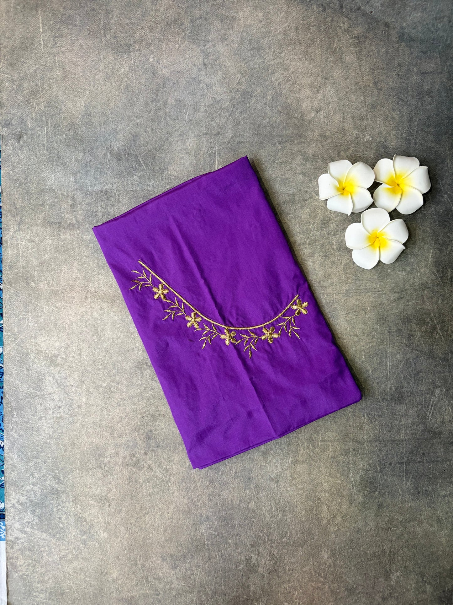 Embroidery Work Silk Blouse Piece Purple | TLL359