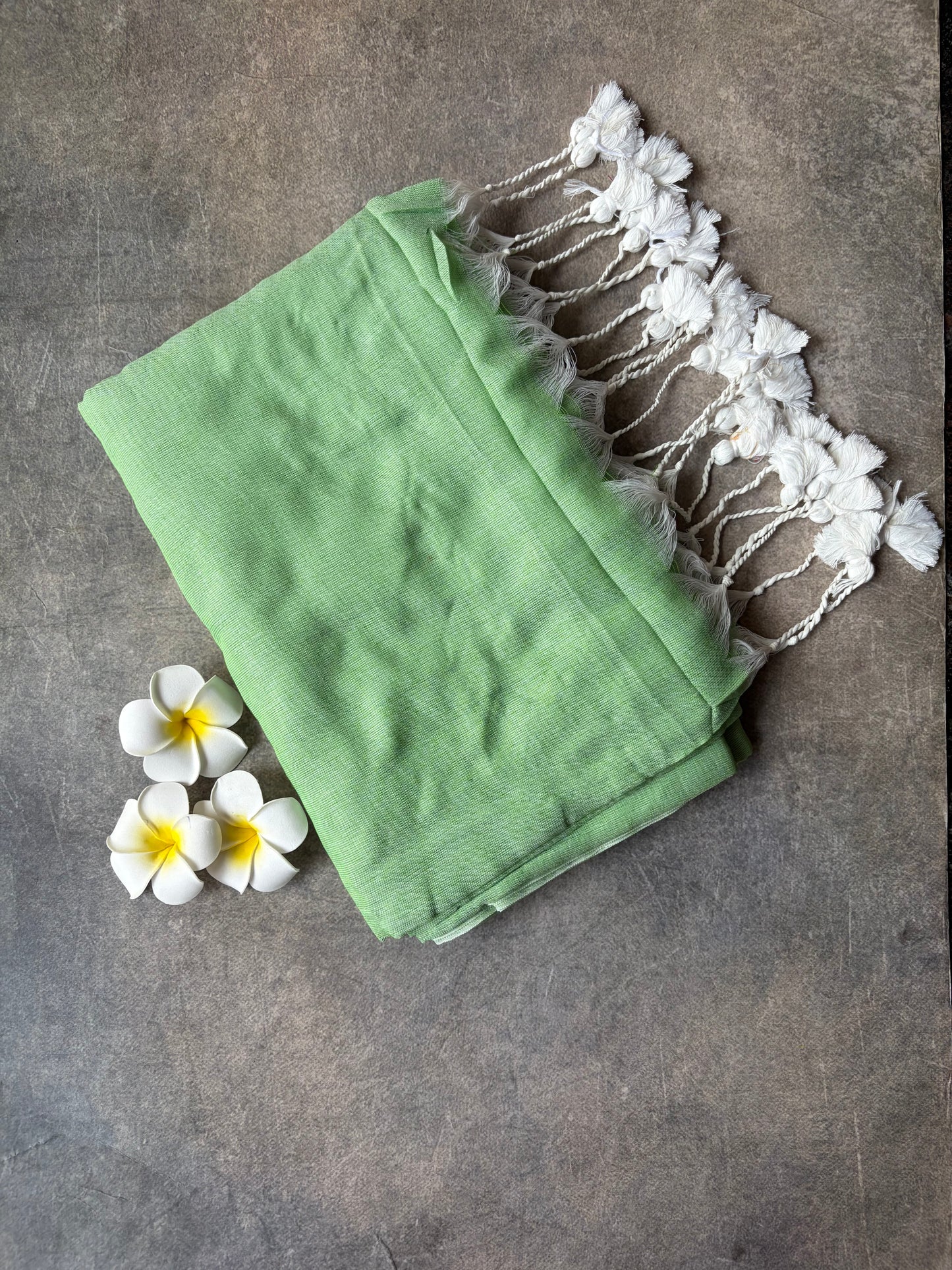 Khadi Cotton Saree Light Green | TLL724