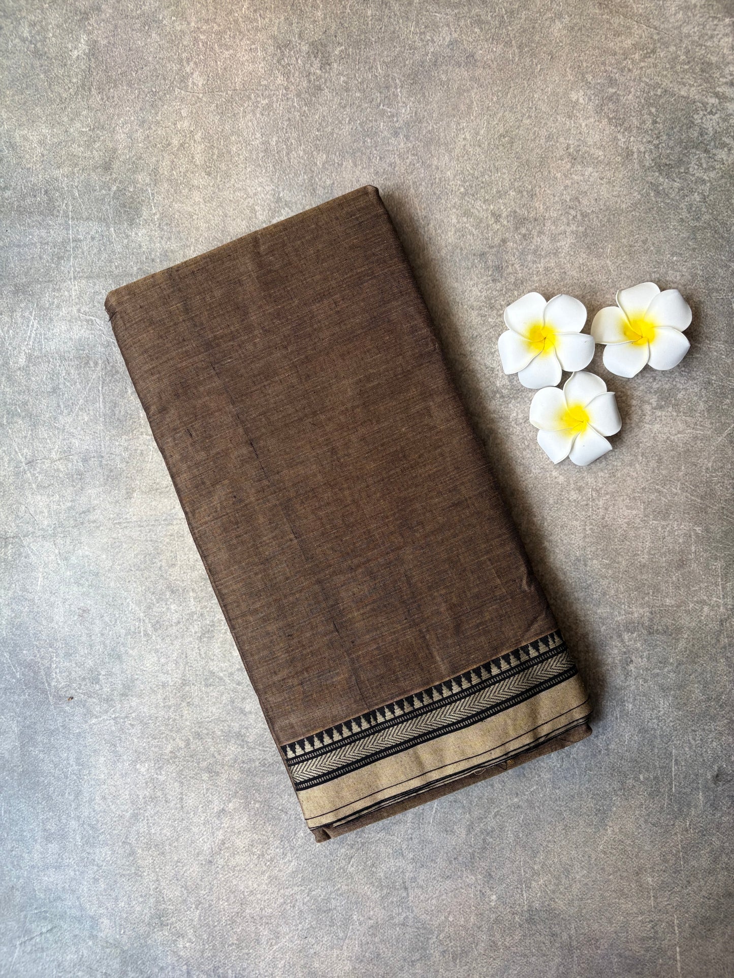 Narayanpet Cotton Saree Deep Brown | TLL450
