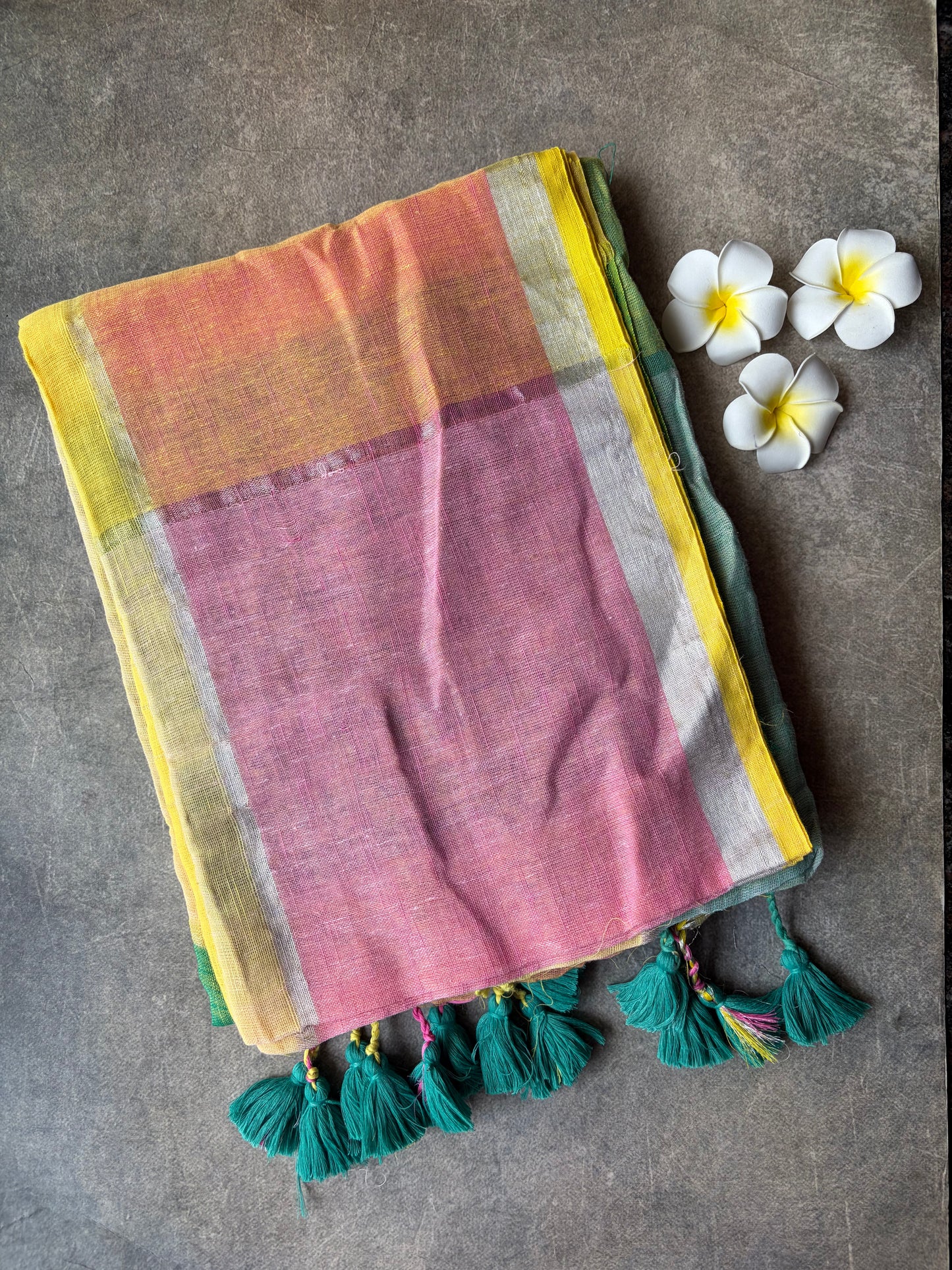 Khadi Cotton Saree Multi-Colour | TLL711