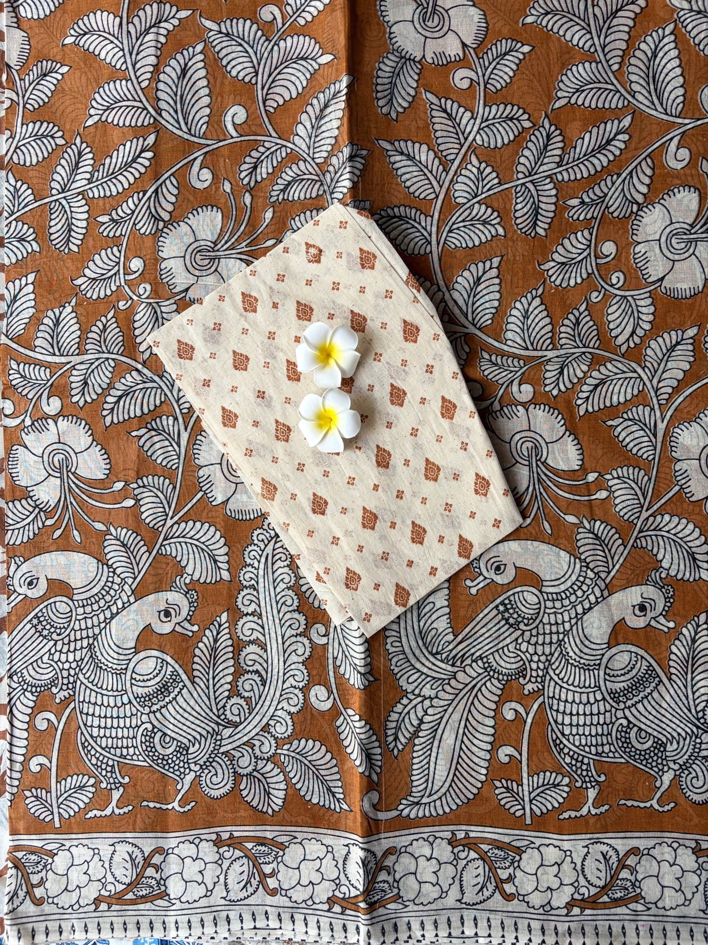 Peacock Kalamkari Brown | TLL581
