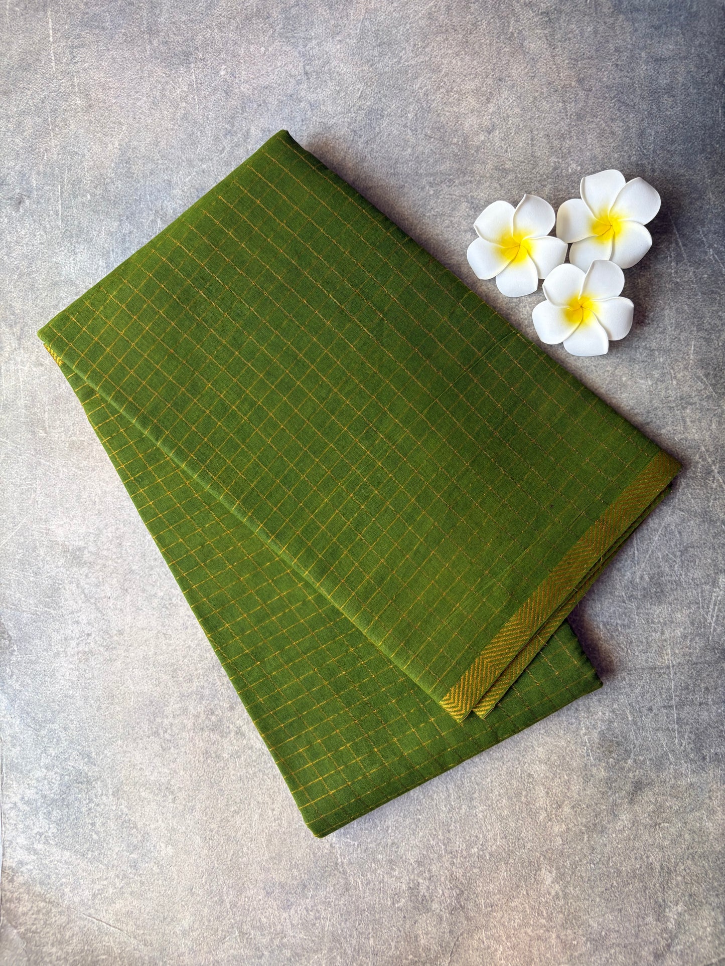 Checked Sungudi Sarees Green