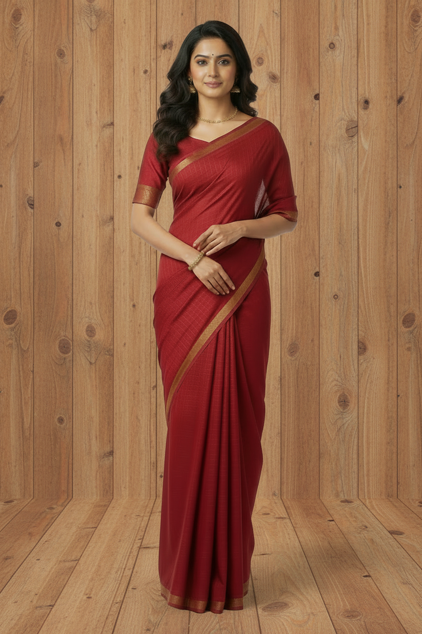 Checked Sungudi sarees With Blouse