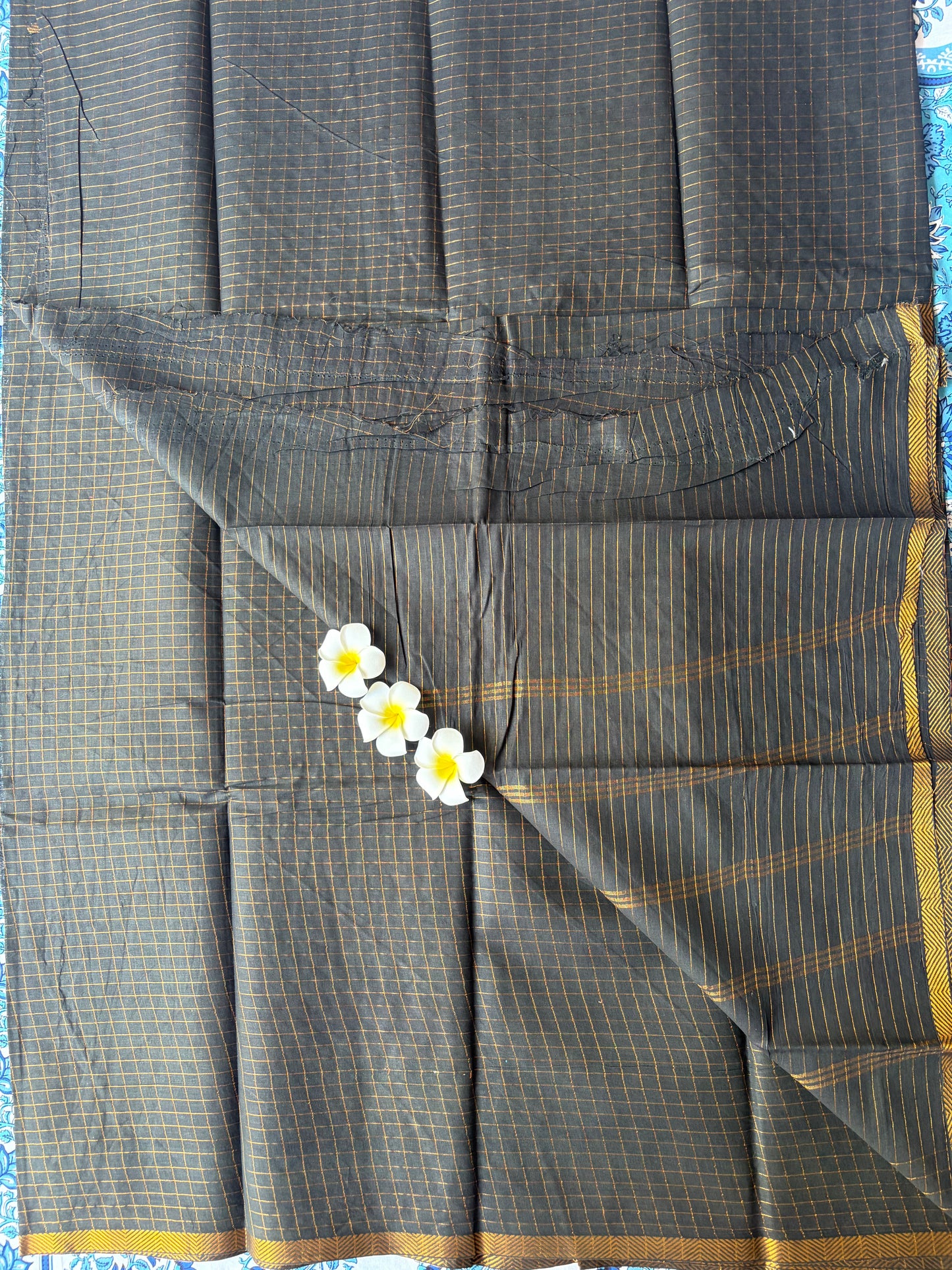 Checked Sungudi with blouse