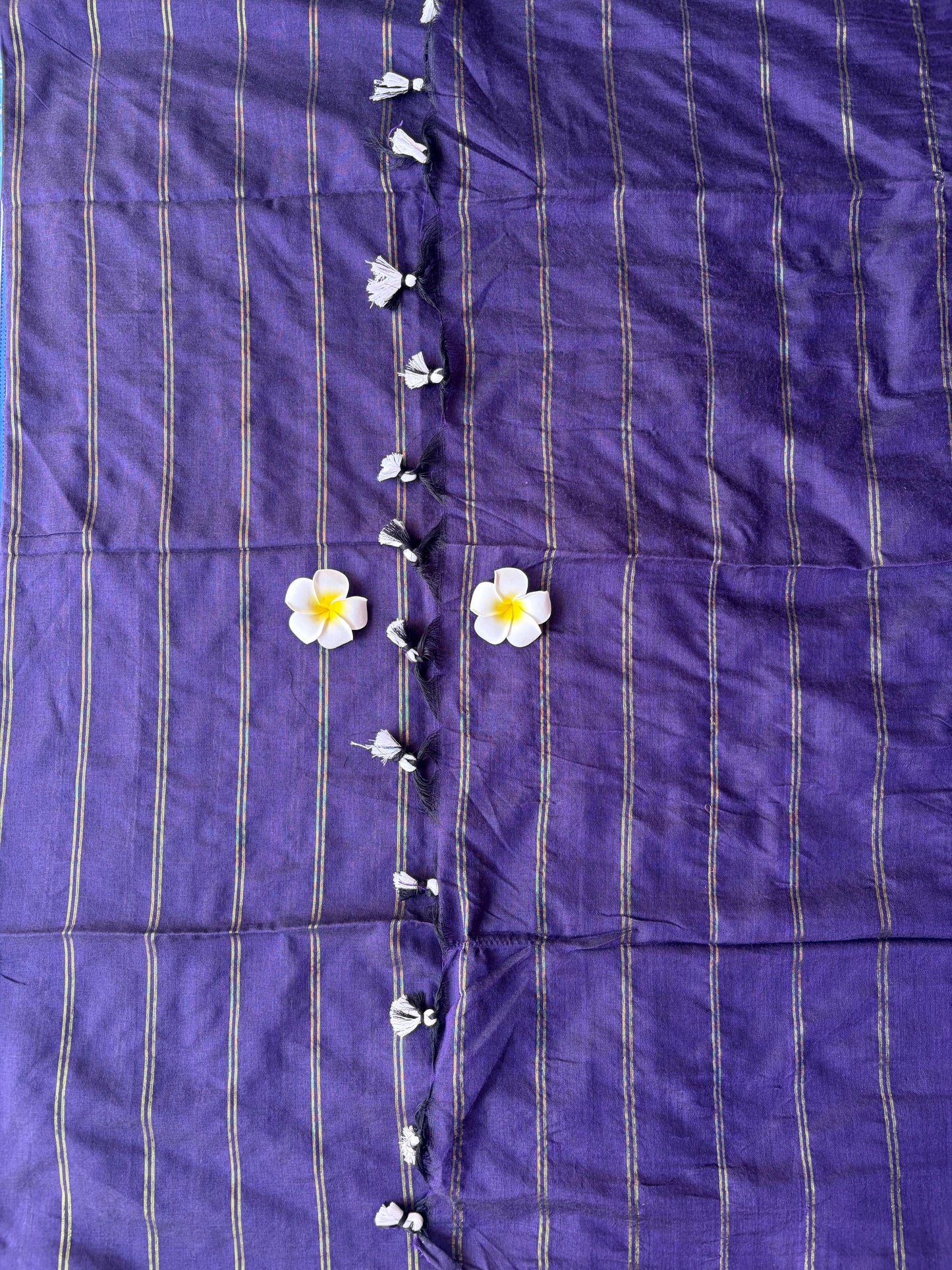 Purple Khadi Cotton Saree | TLL220