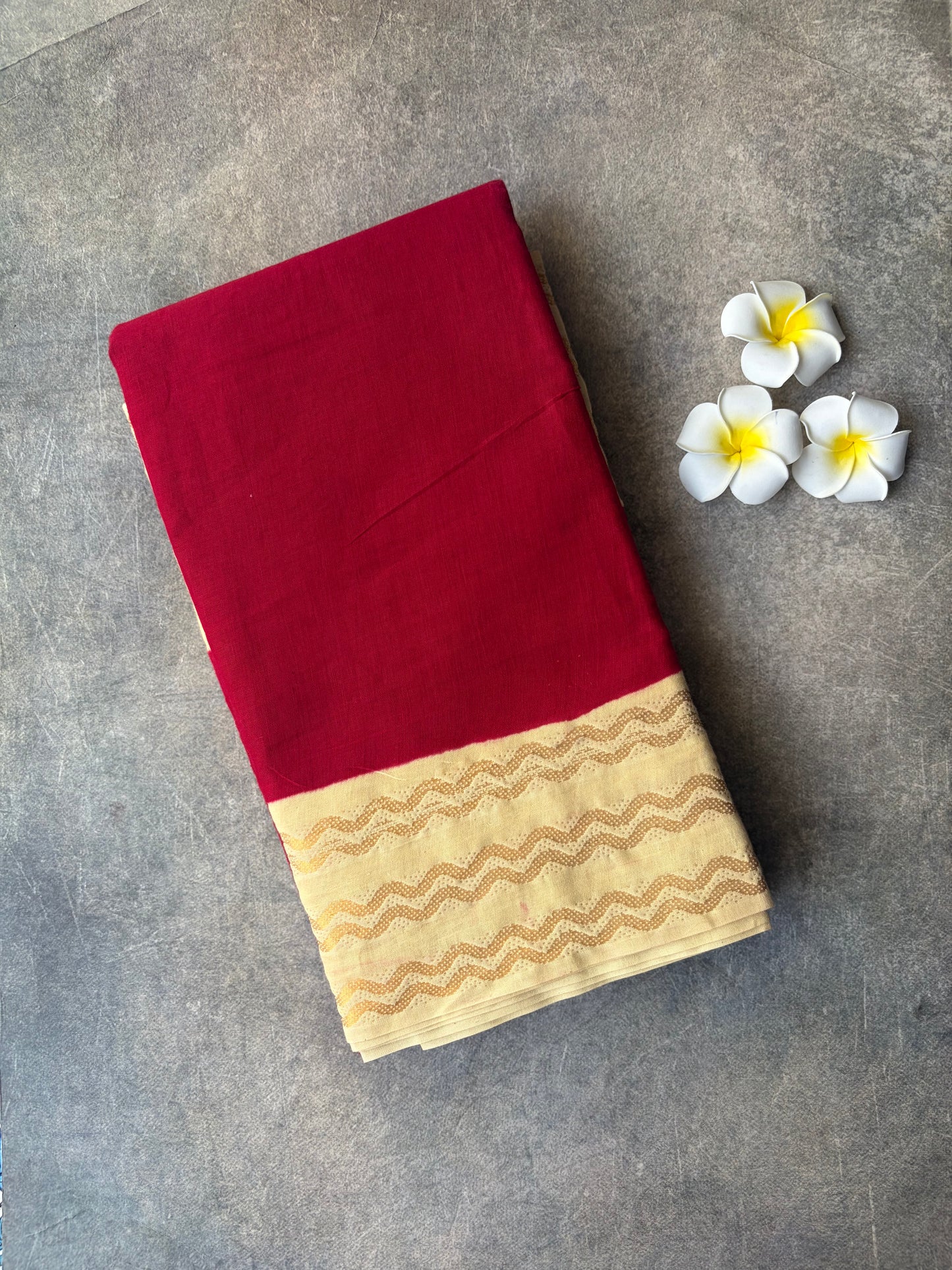 Plain Sungudi Cotton Saree Red | TLL308