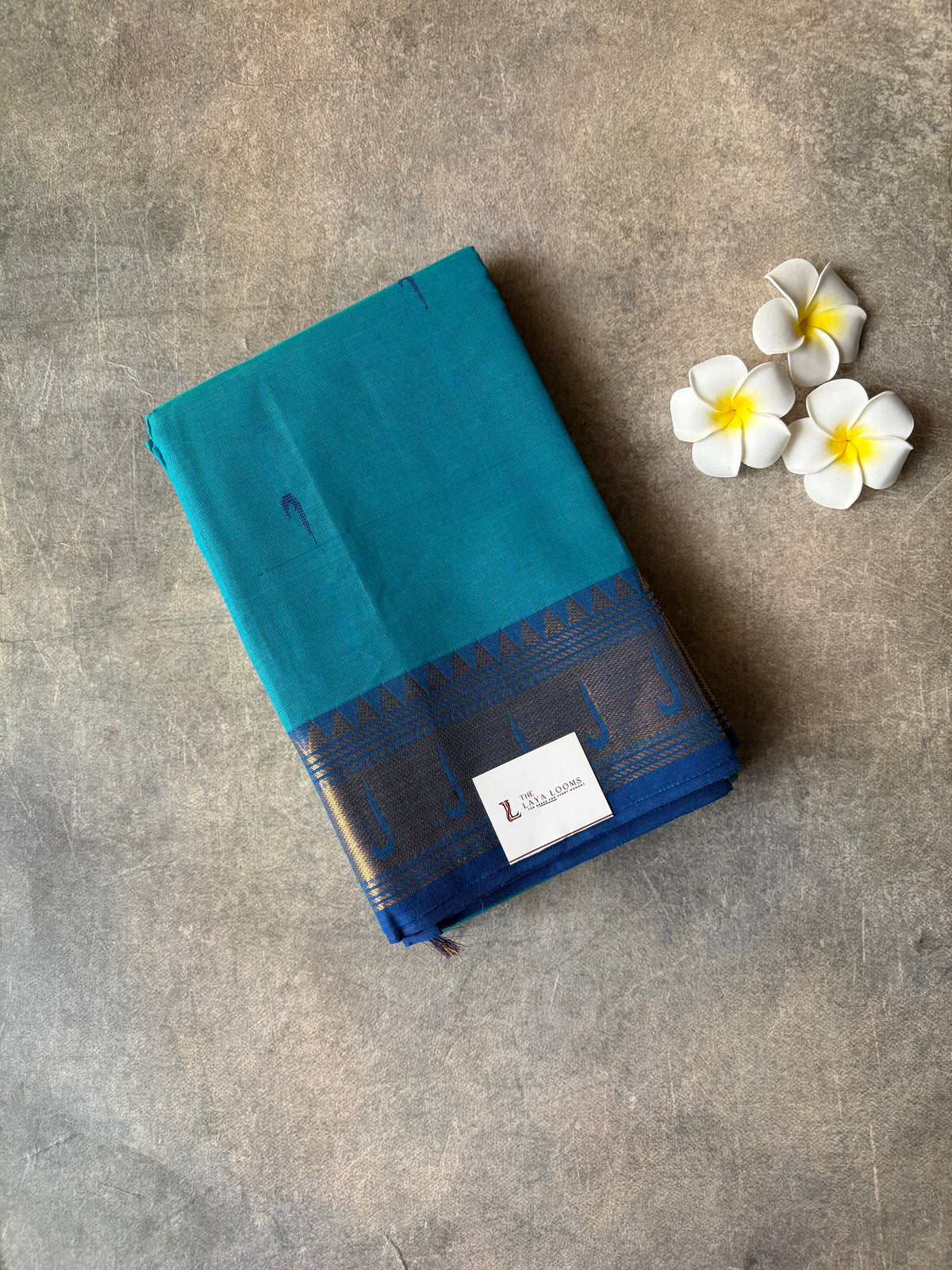 Kanchi Cotton Saree Blue | TLL657