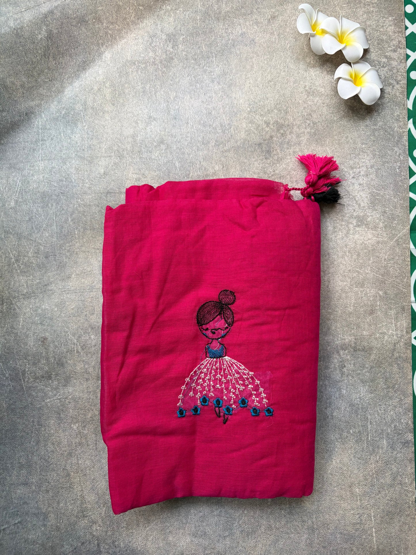 Pink colour mul mul cotton