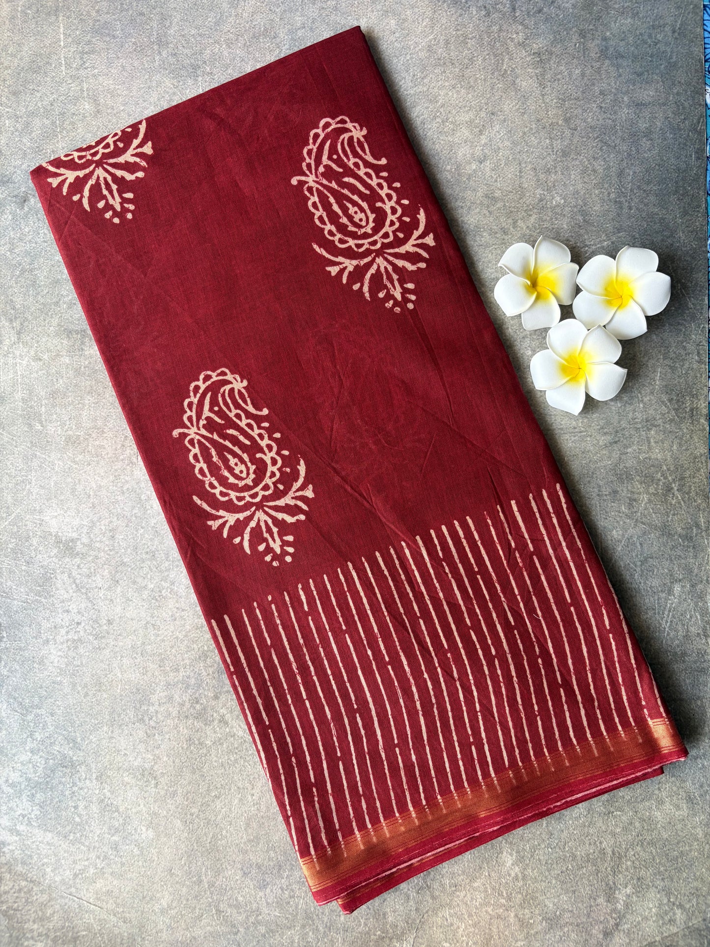 Daily Wear Soft Cotton Saree Maroon Under Budget | TLL228