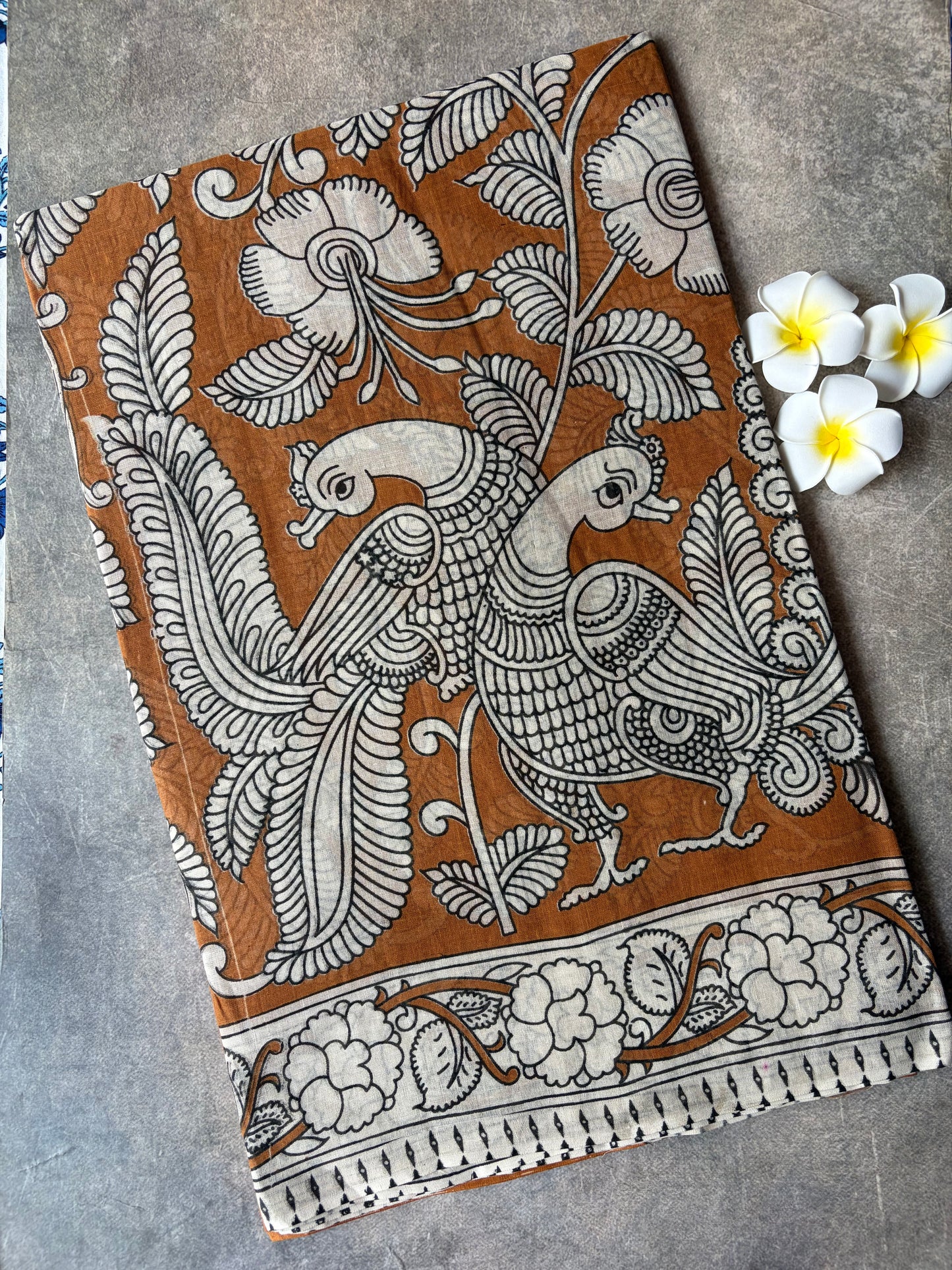 Peacock Kalamkari Brown | TLL581