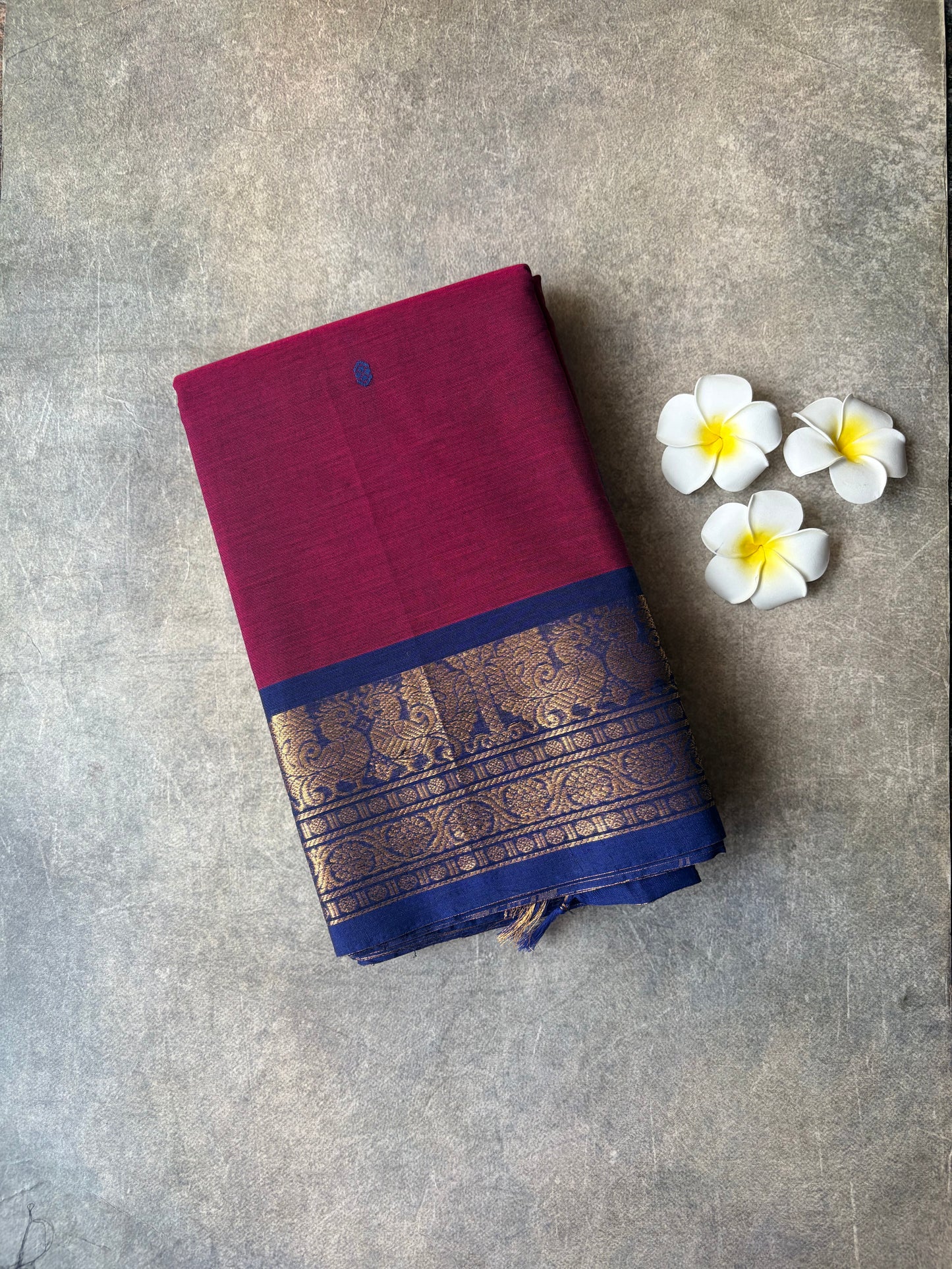 Kanchi Cotton Saree Magenta | TLL703