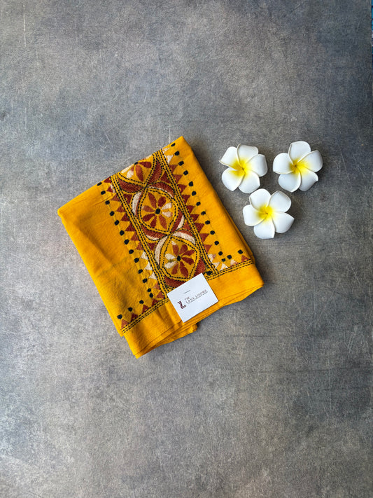 Yellow Sungudi Cotton Blouse Piece | TLL246