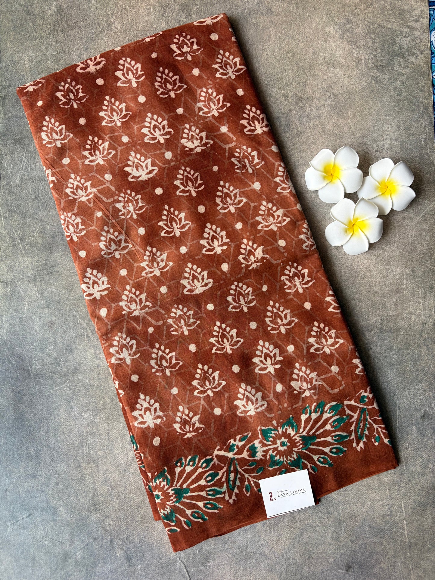 Soft Sungudi Cotton Saree Brown | TLL604