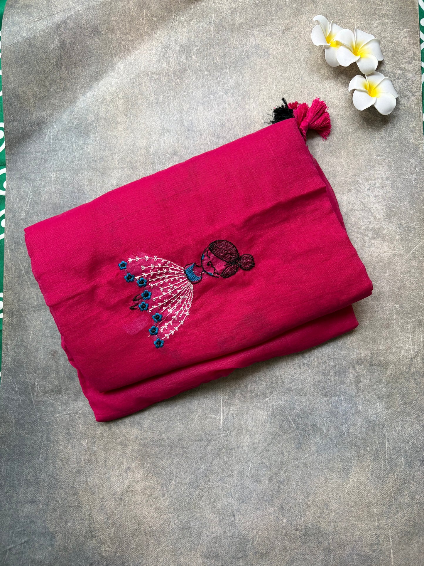 Pink colour mul mul cotton