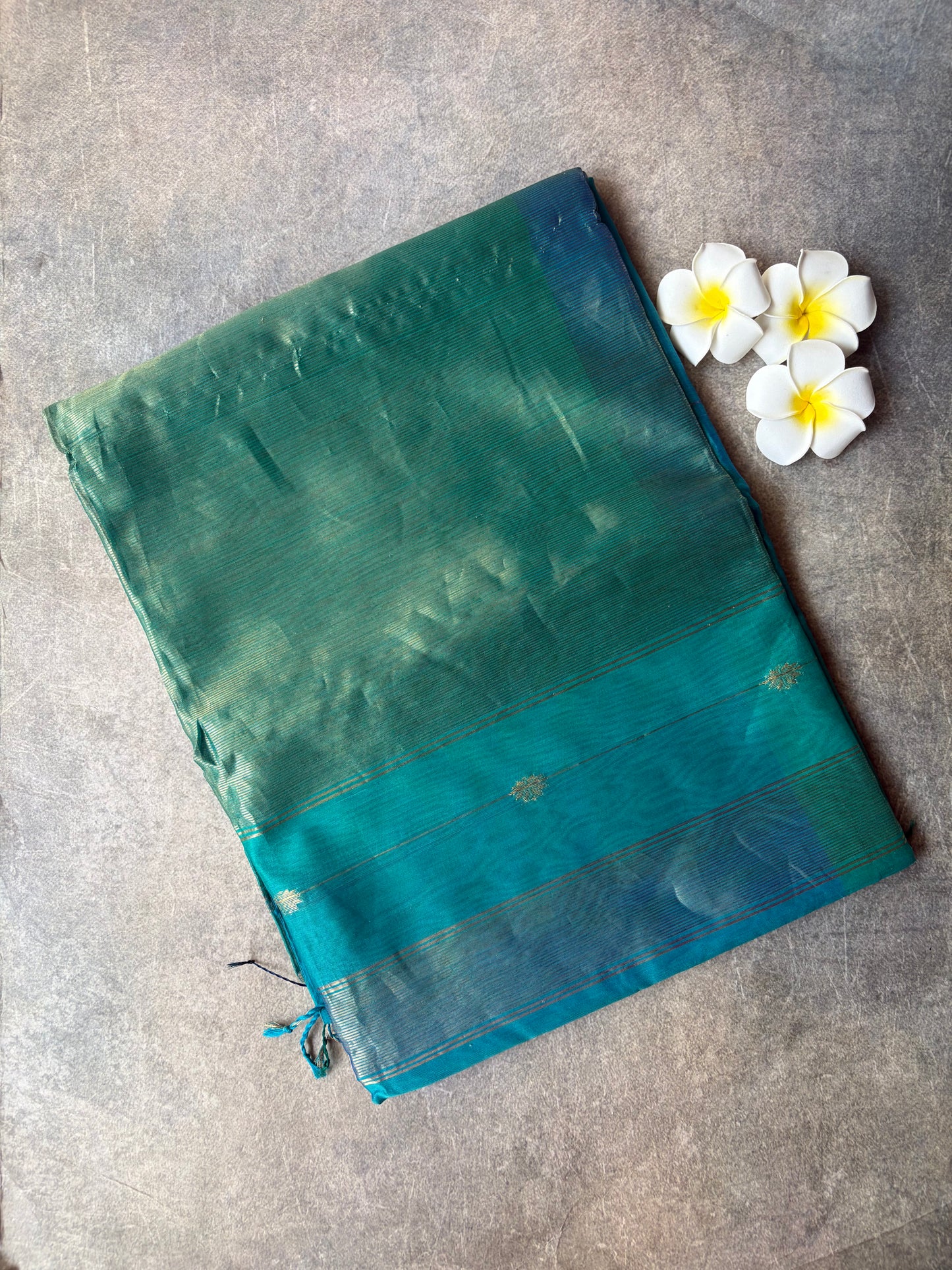 Pure silk Saree Teal Green | TLL346