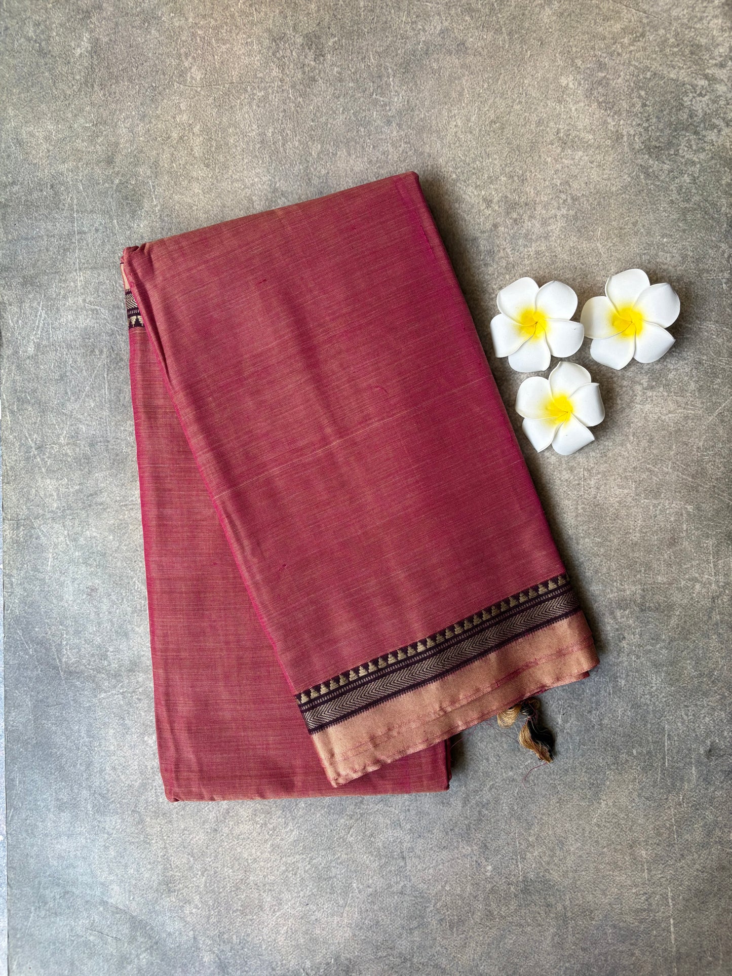 Narayanpet Cotton Saree Onion Pink | TLL458