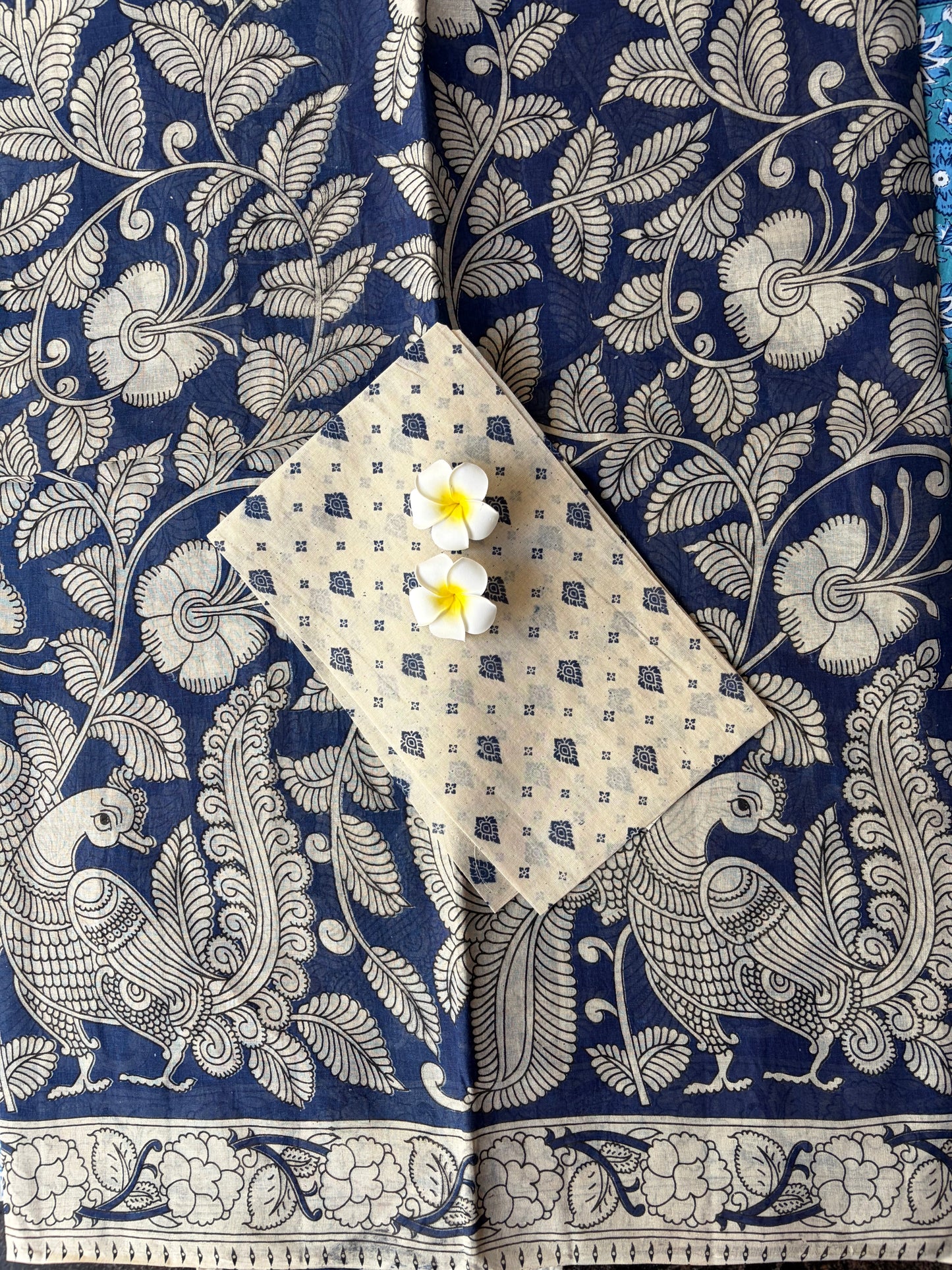 Peacock Kalamkari Blue | TLL579