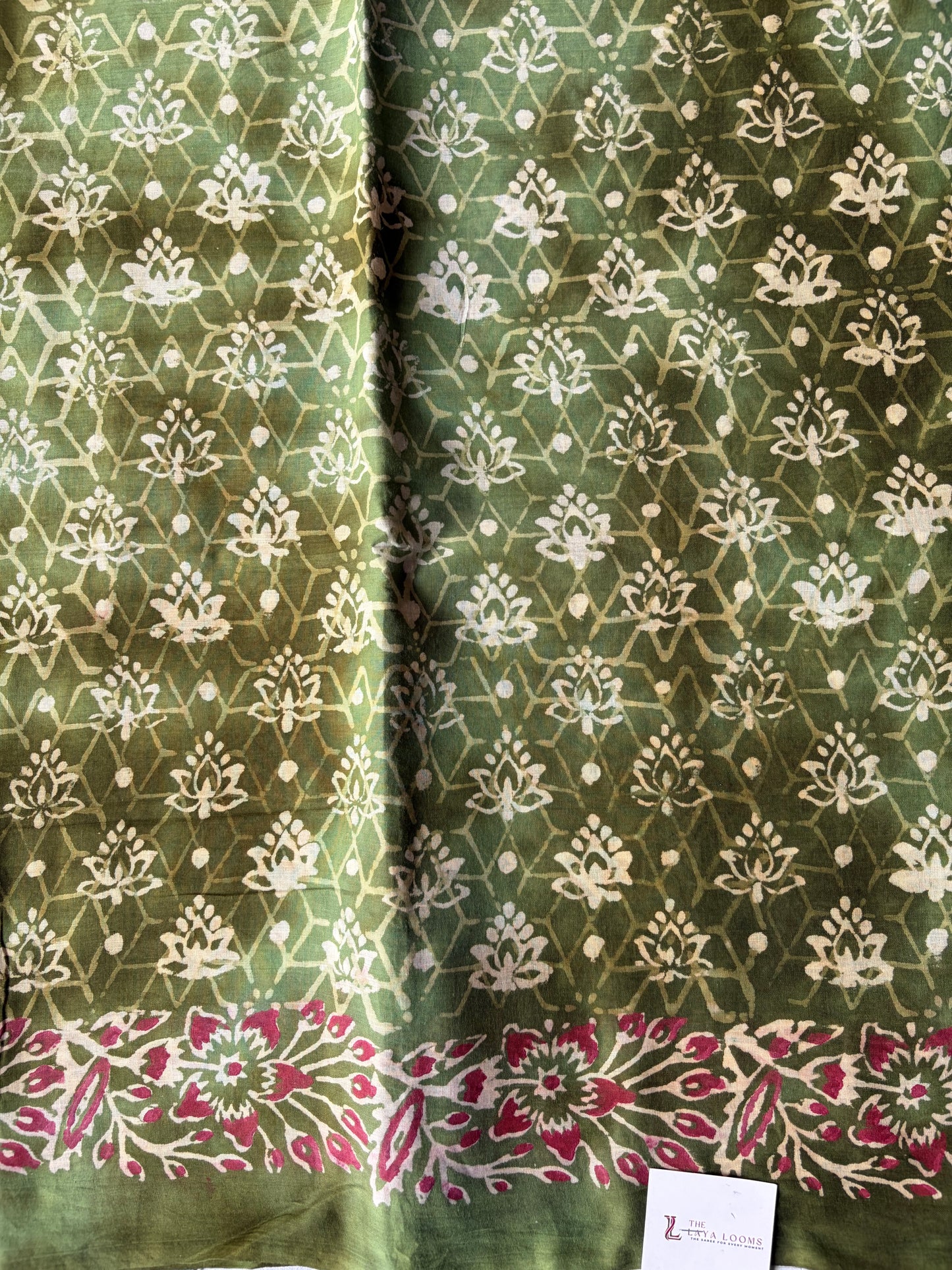 Soft Sungudi Cotton Saree Green | TLL607
