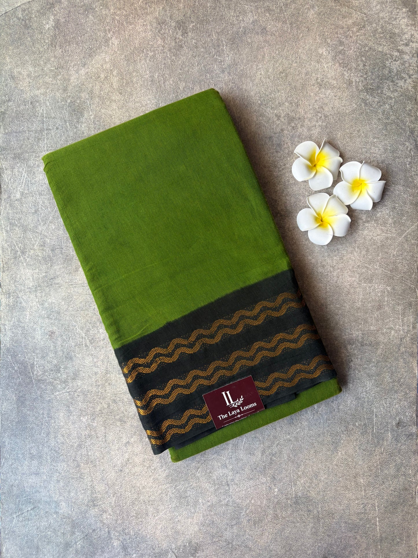 Plain Sungudi Cotton Saree Green | TLL305