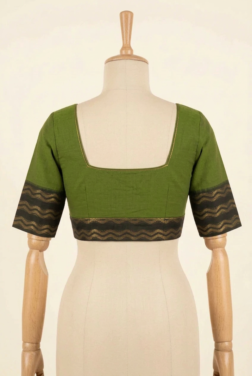 Plain Sungudi Cotton Saree Green | TLL305