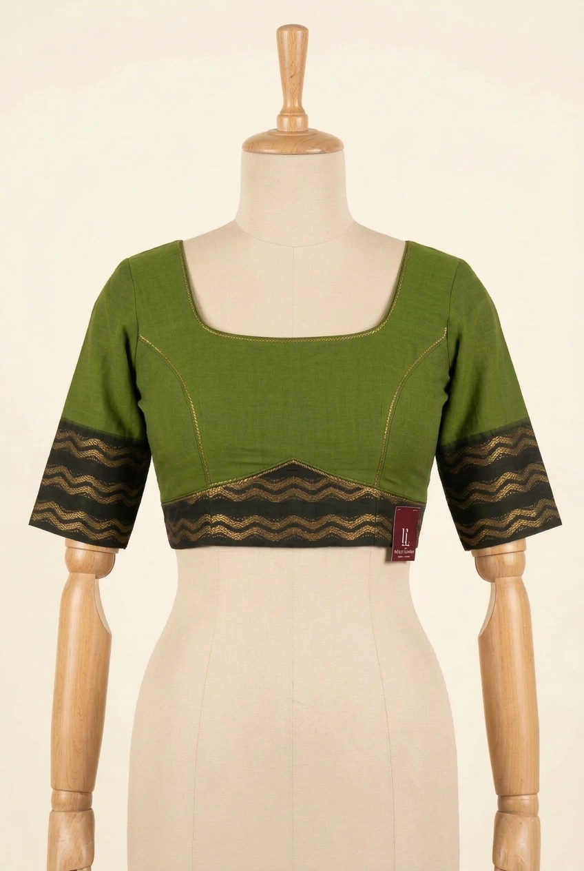 Plain Sungudi Cotton Saree Green | TLL305